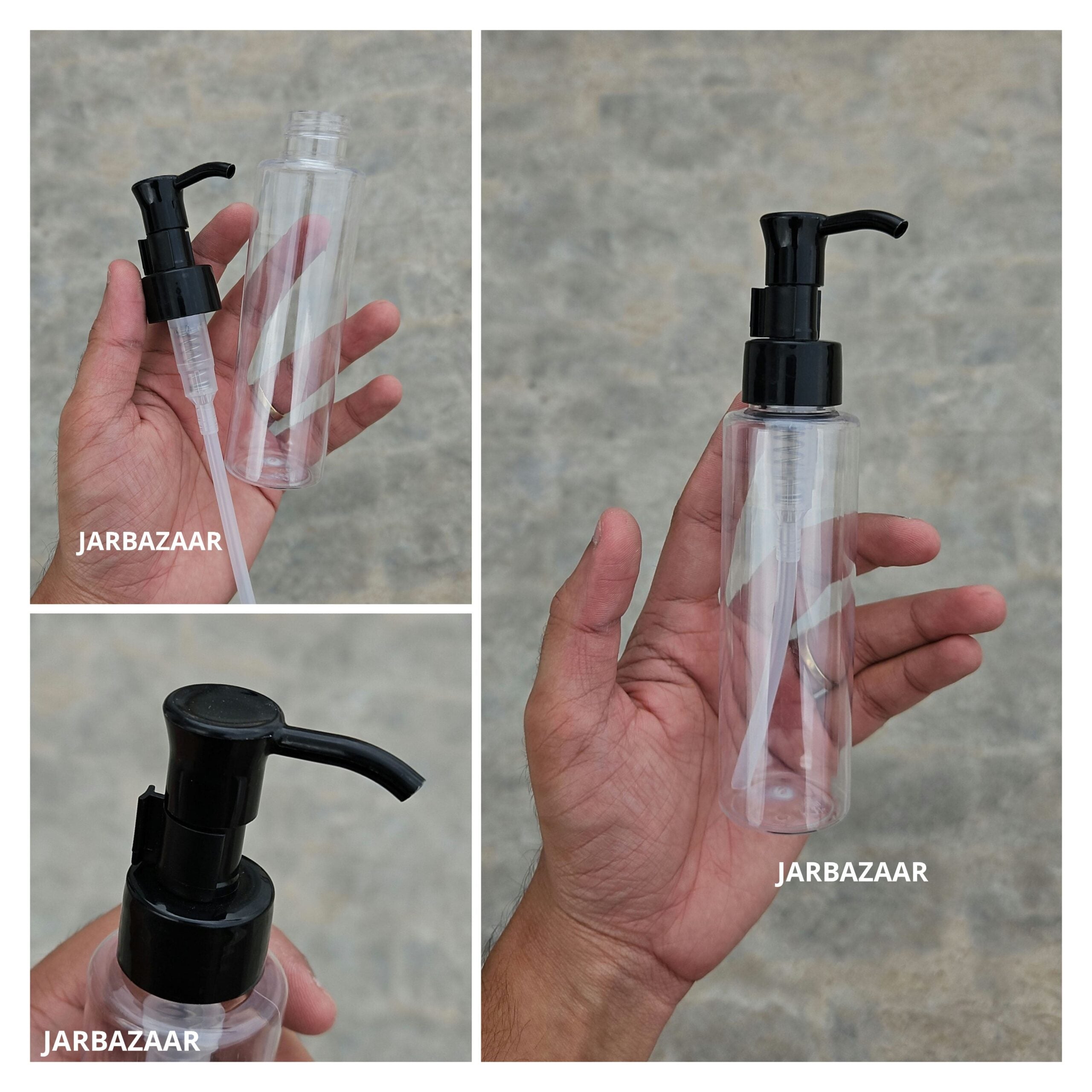 100 ML Sleek Transparent Dispenser Bottle