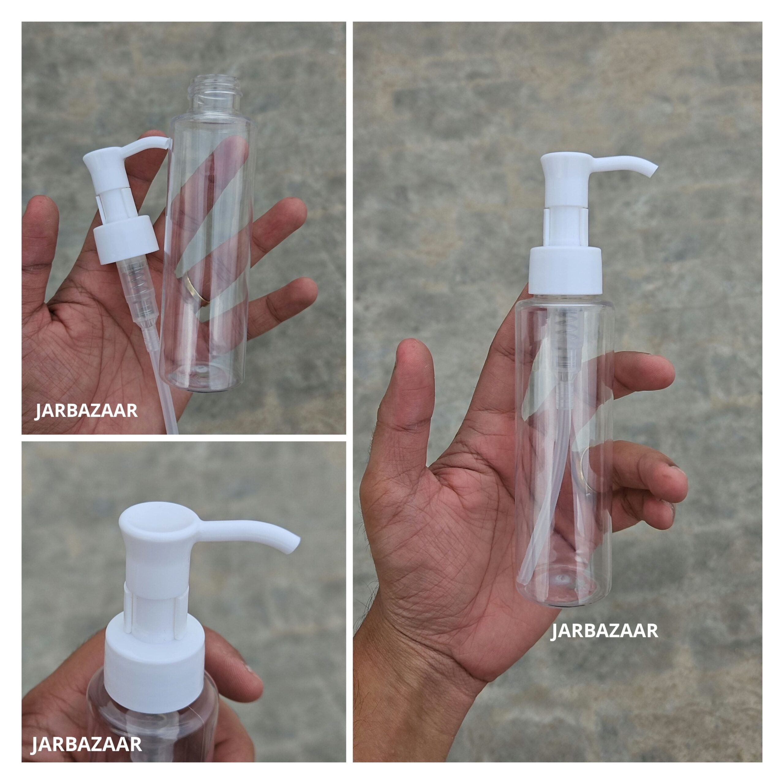 100 ML Sleek Transparent Dispenser Bottle