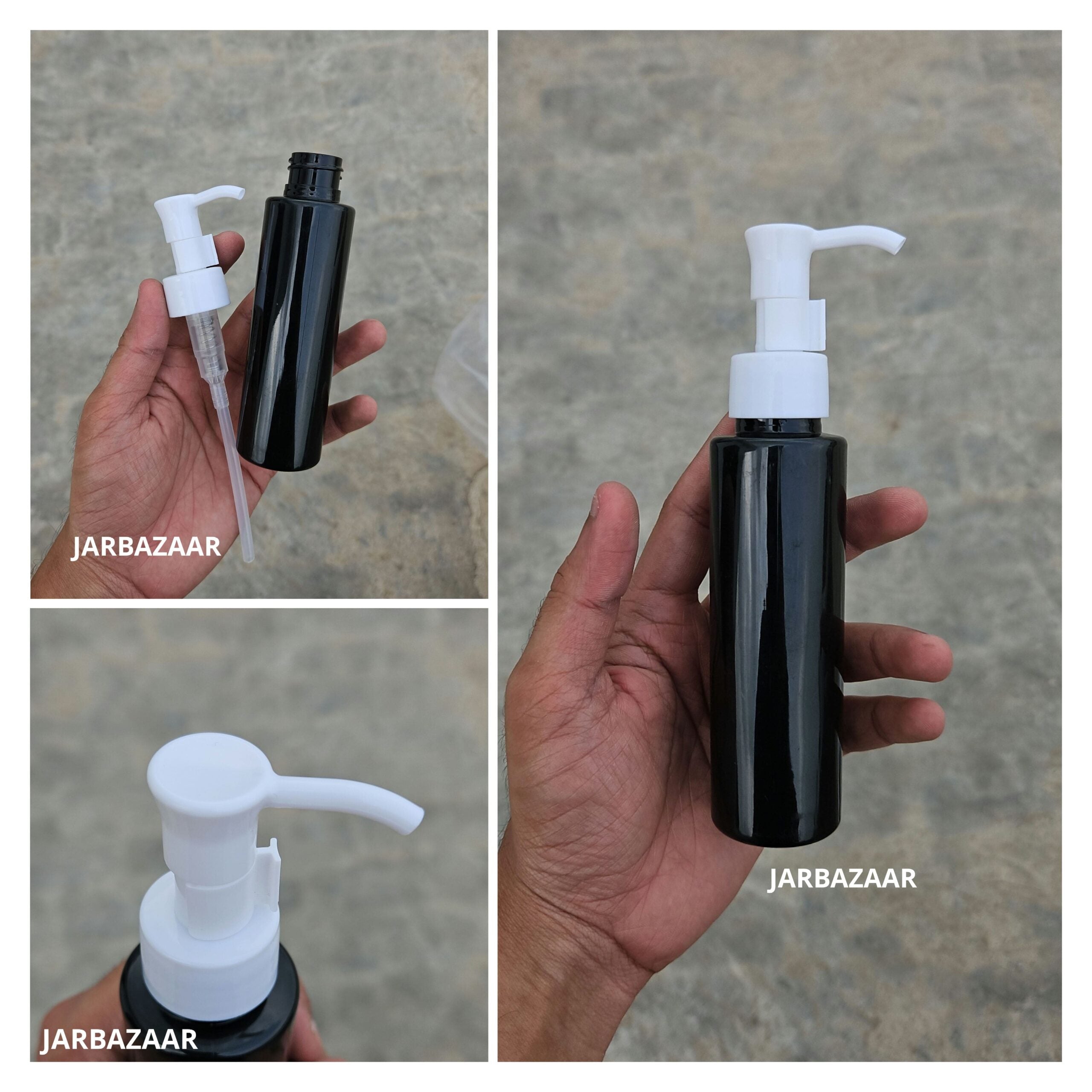 100 ML Sleek Black Dispenser Bottle