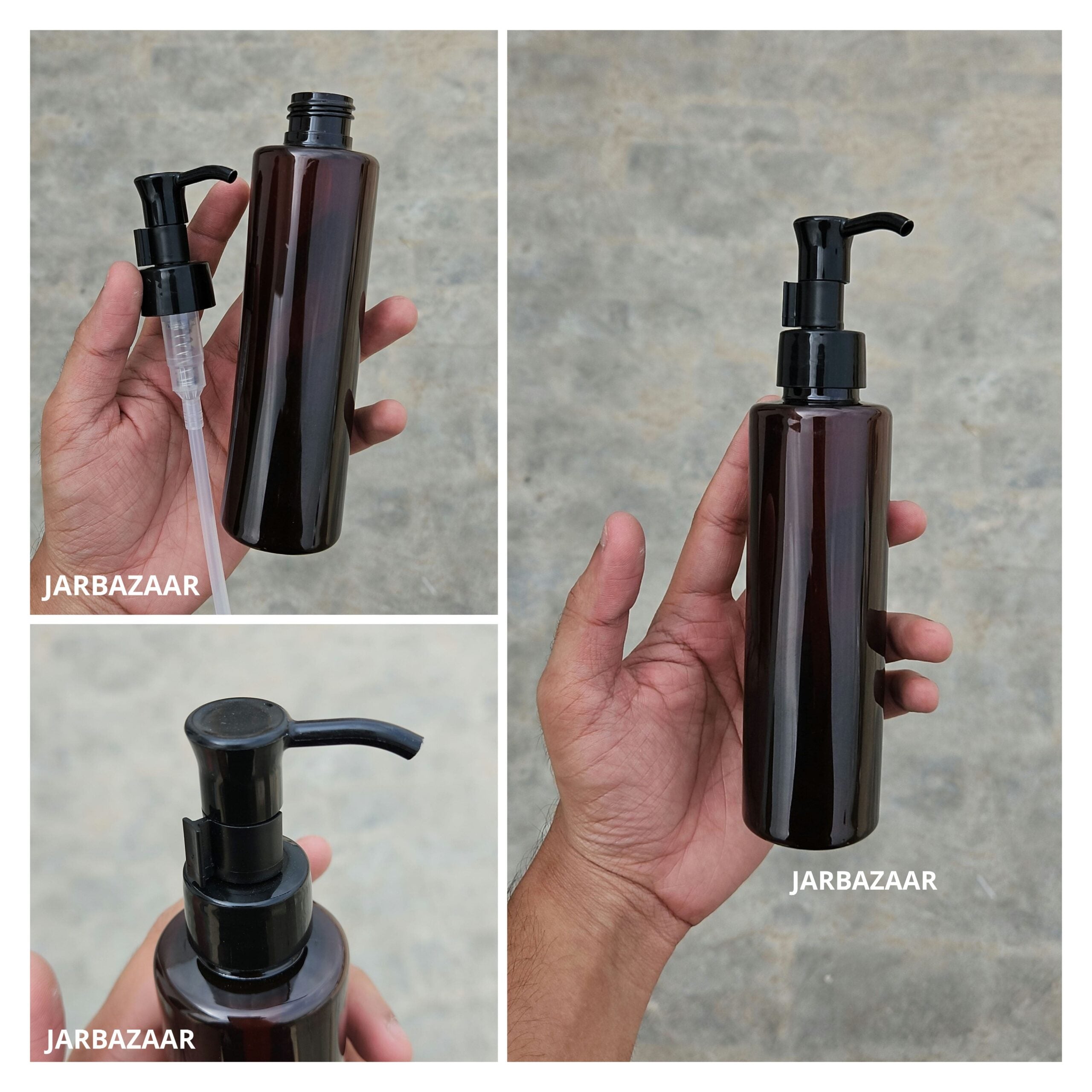 200 ML Sleek Amber Dispenser Bottle