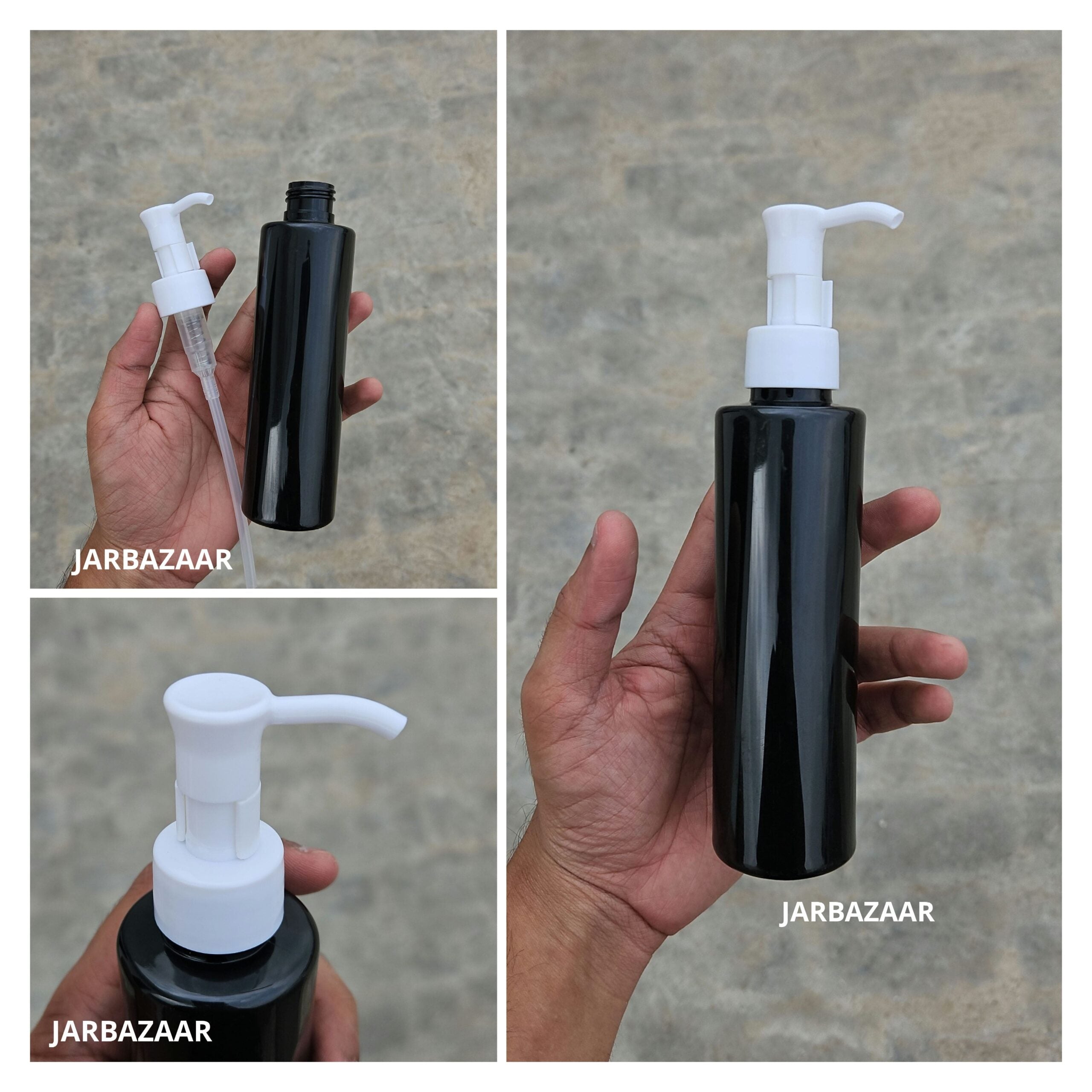 200 ML Sleek Black Dispenser Bottle