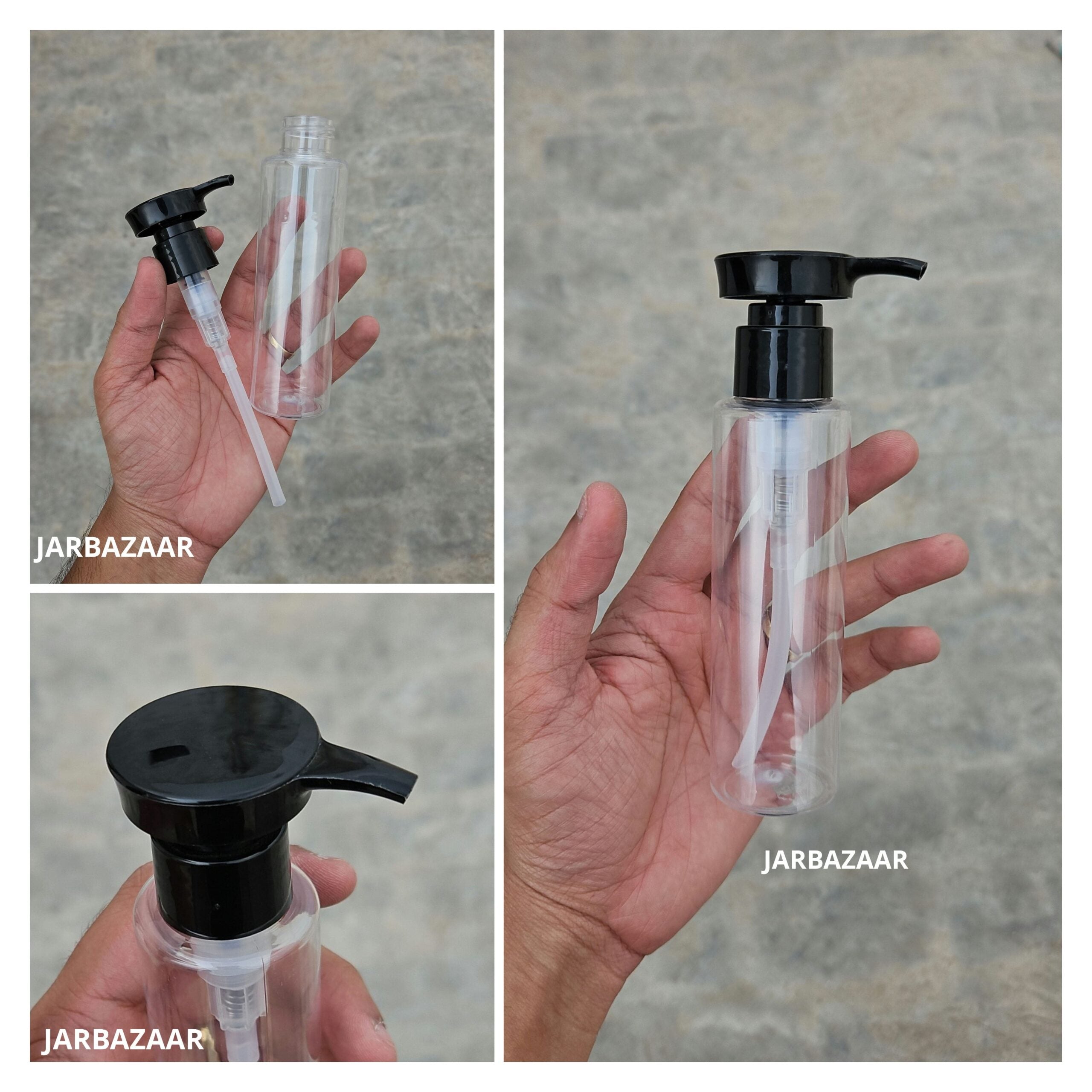100 ML Sleek Transparent Dispenser Bottle