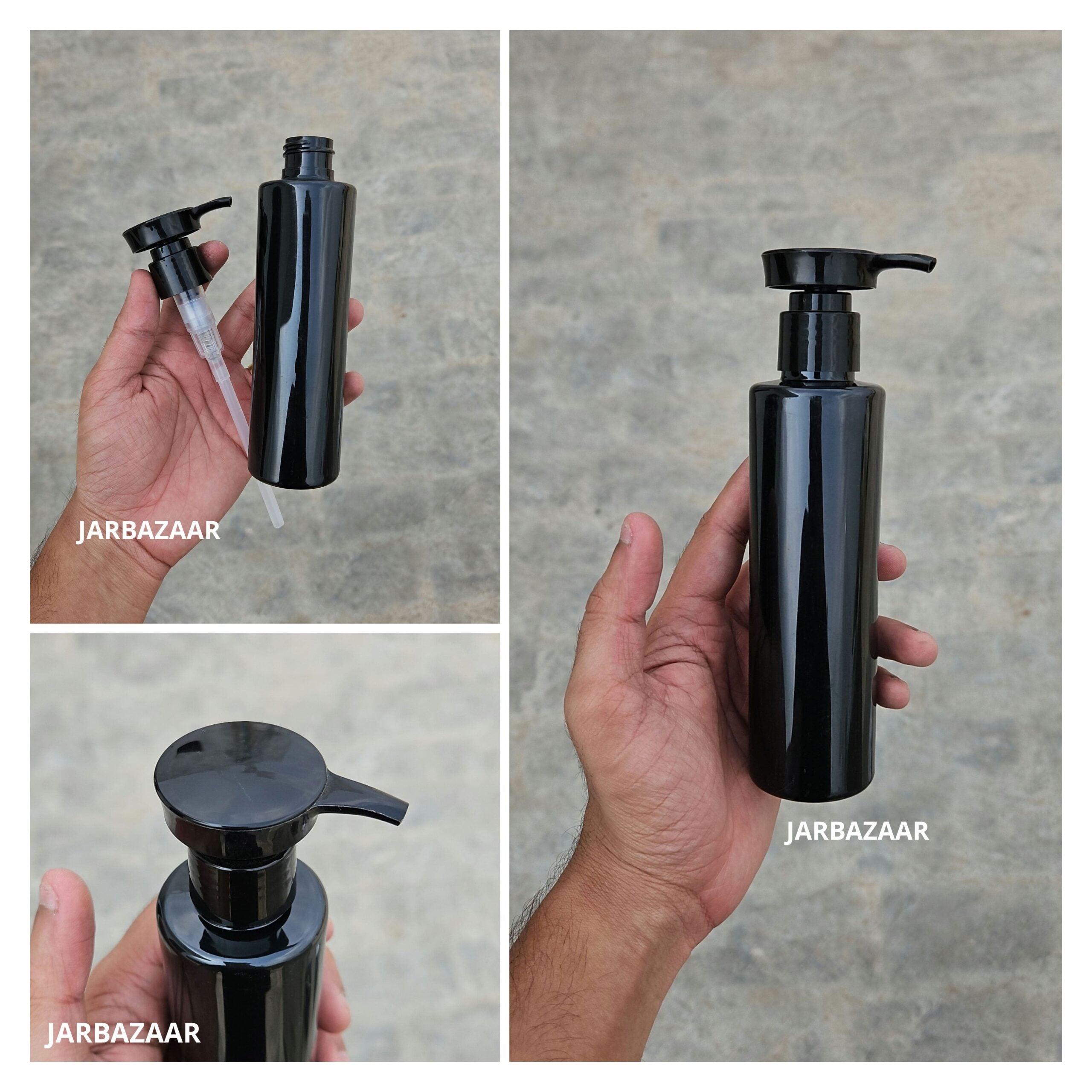 200 ML Sleek Black Dispenser Bottle