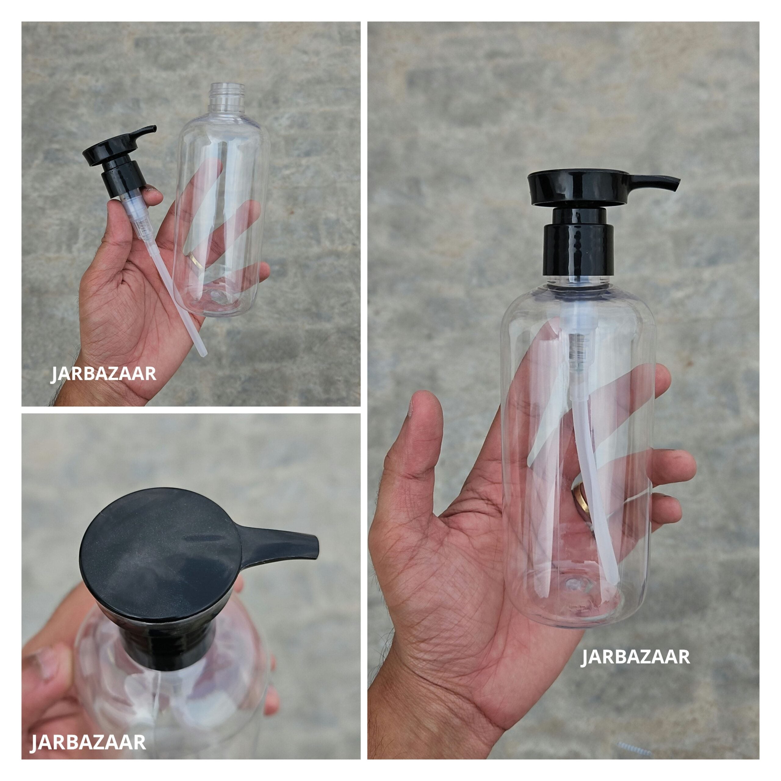 300 ML Transparent Boston Dispenser Bottle