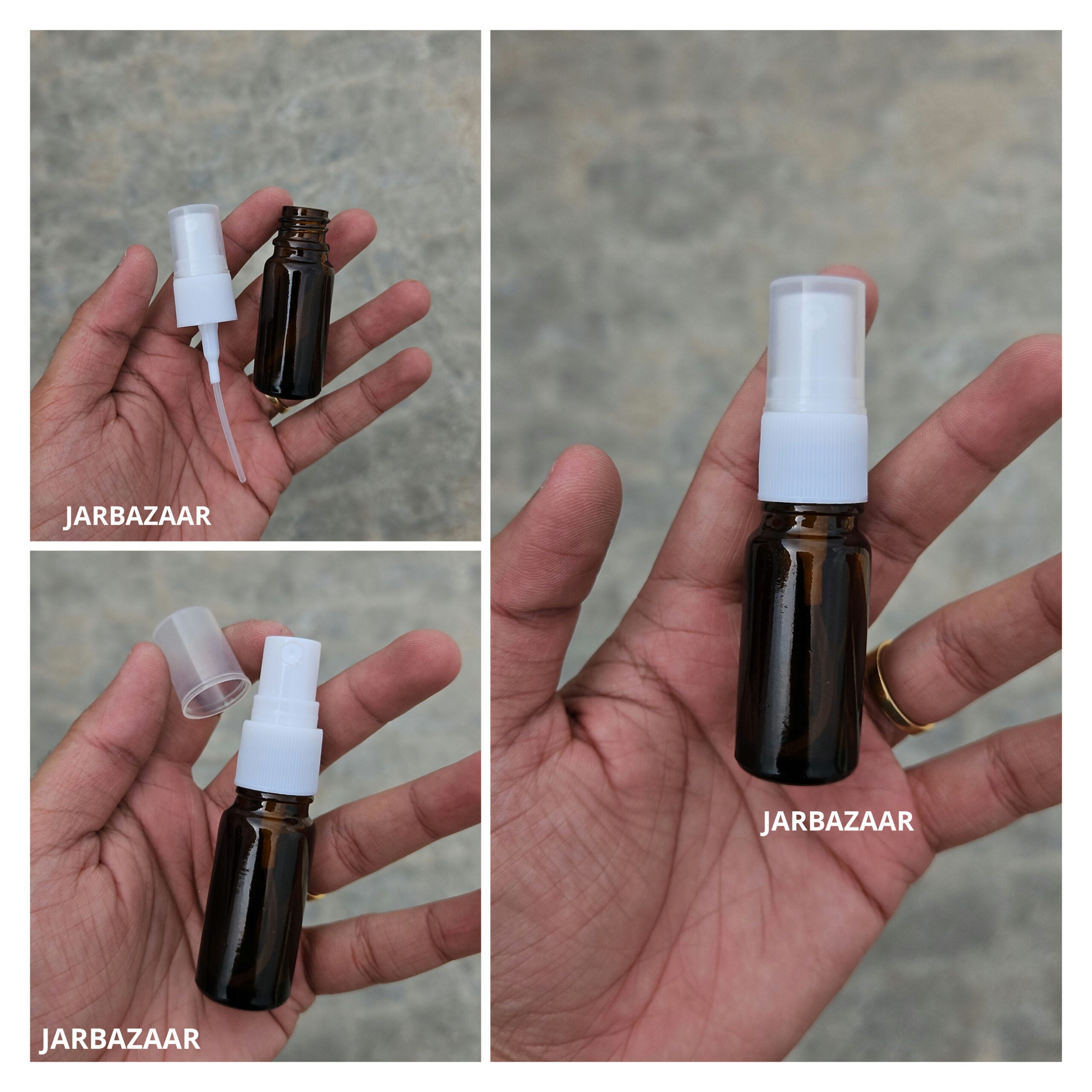 10 ML Amber Glass Spray Bottle