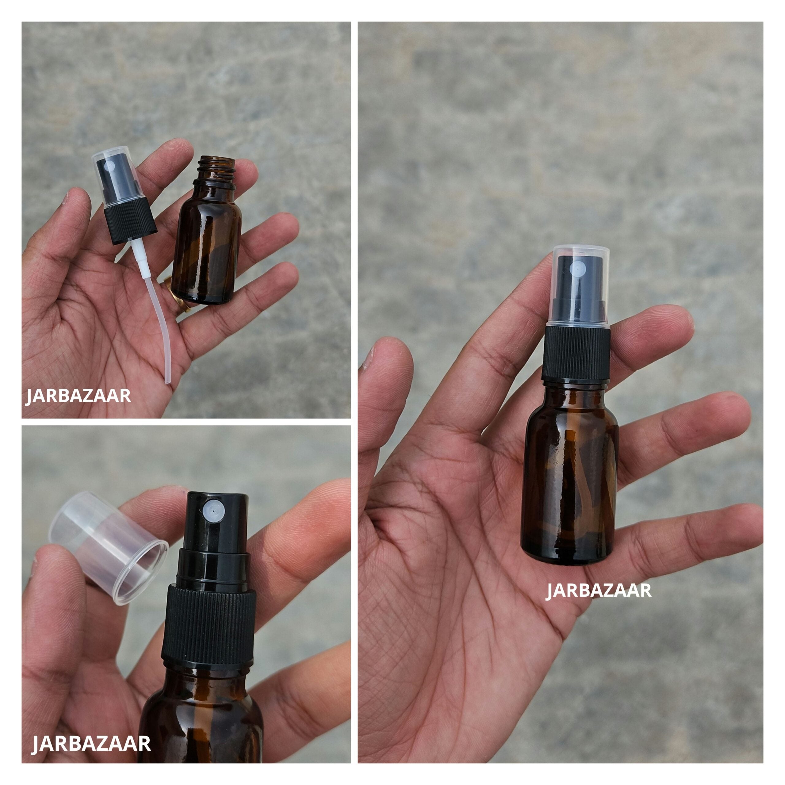 15 ML Amber Glass Spray Bottle