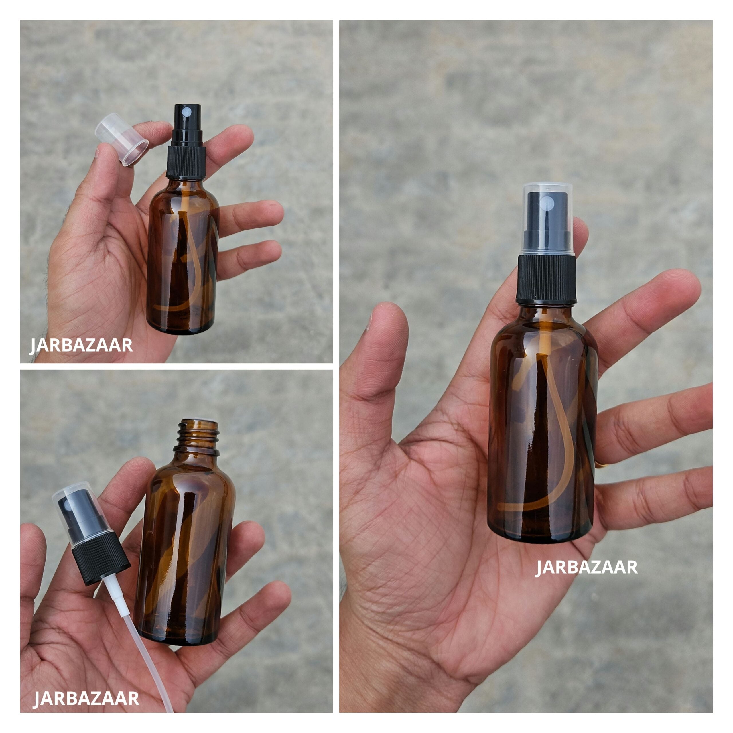 50 ML Amber Glass Spray Bottle