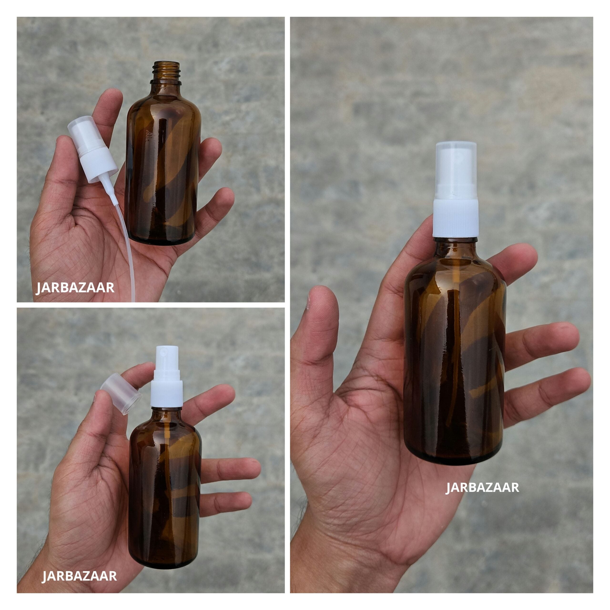 100 ML Amber Glass Spray Bottle