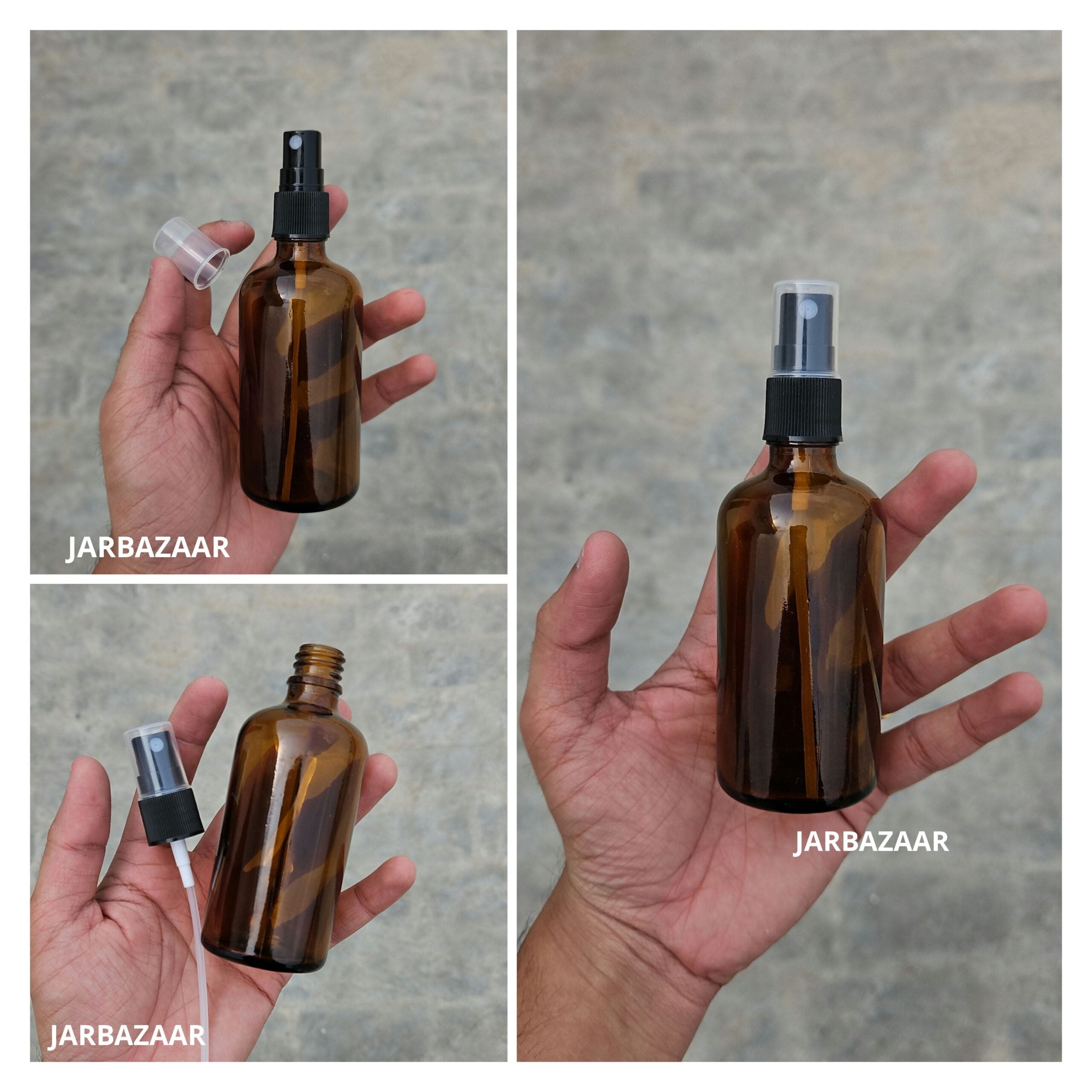 100 ML Amber Glass Spray Bottle