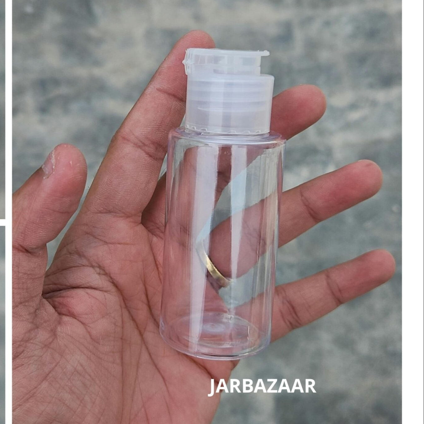 60 ML Transparent Fliptop Bottle