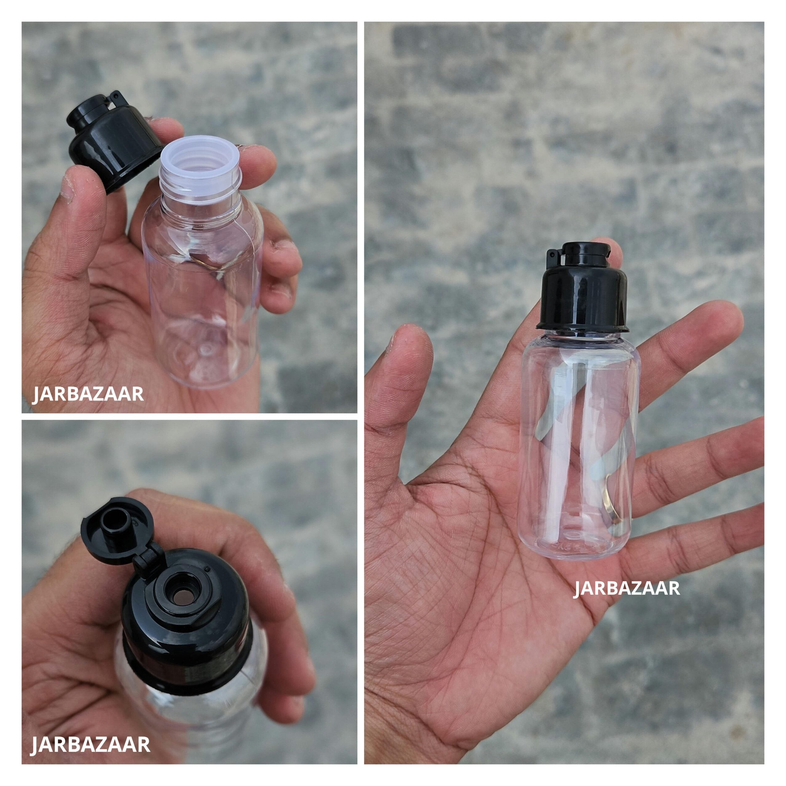 50 ml T.P Boston Fliptop Bottle