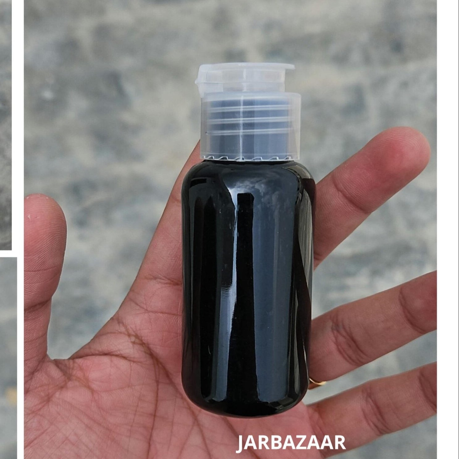 50 ML Black Boston Fliptop Bottle