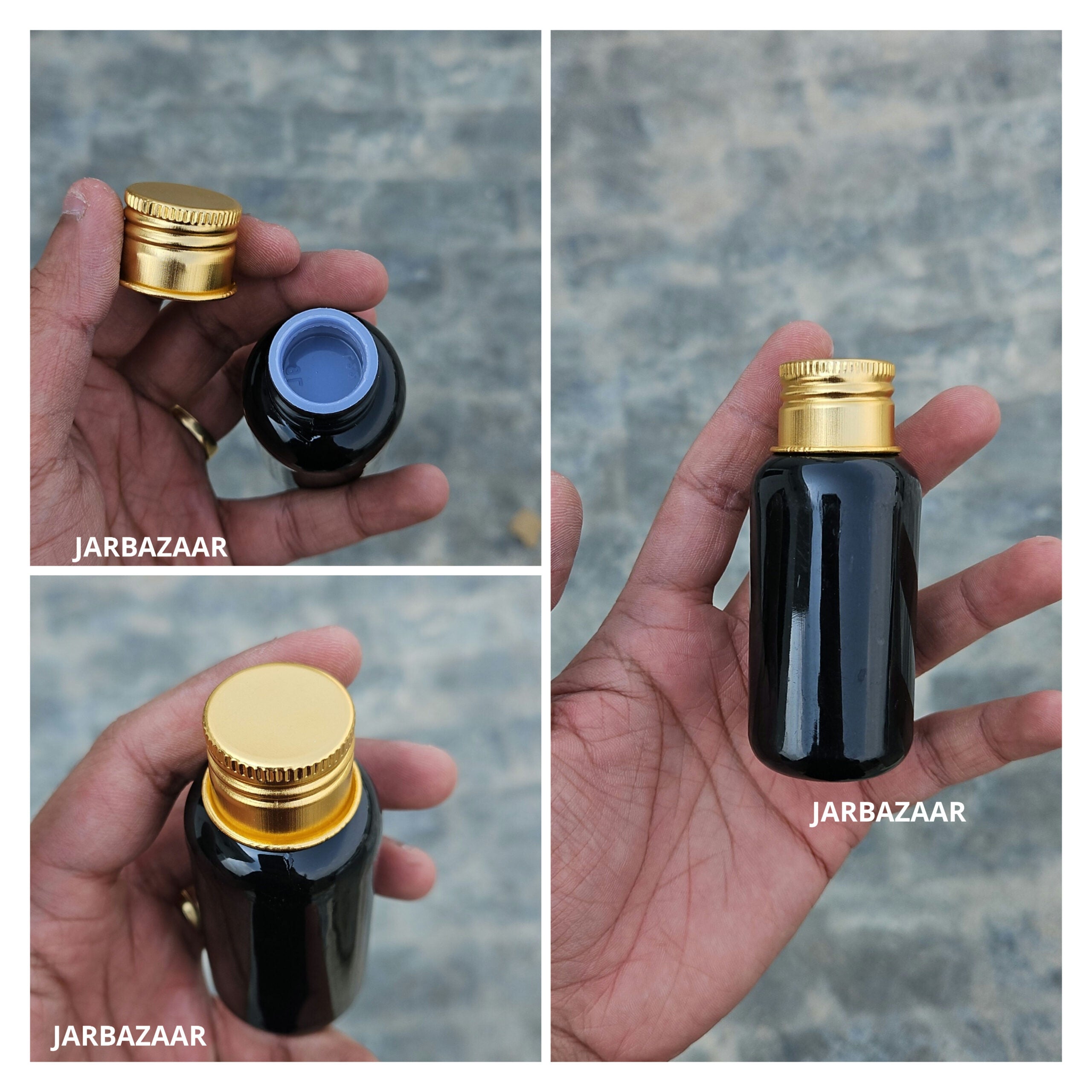 50 ML Boston Black Bottle (With Aluminium Cap)