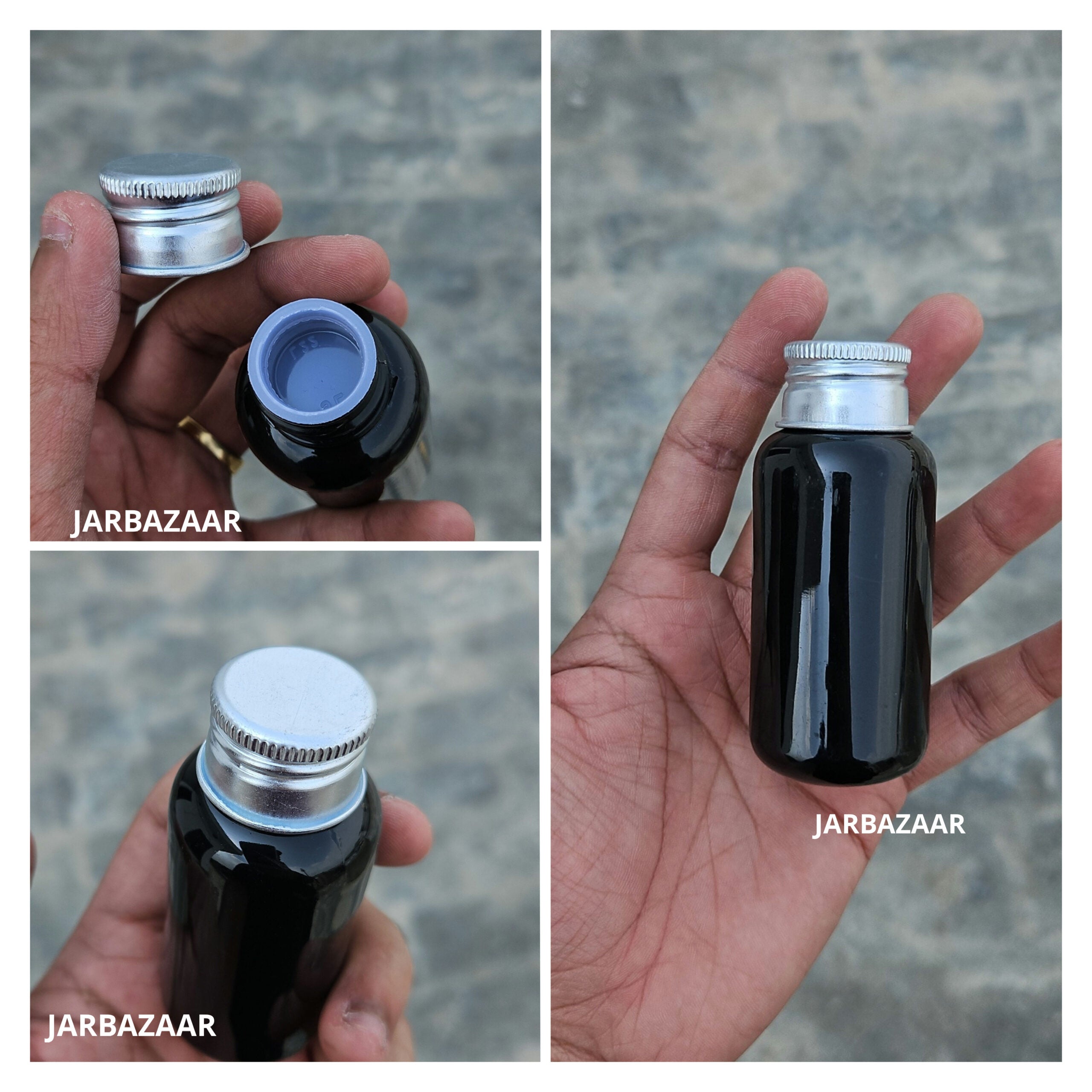 50 ML Boston Black Bottle (With Aluminium Cap)