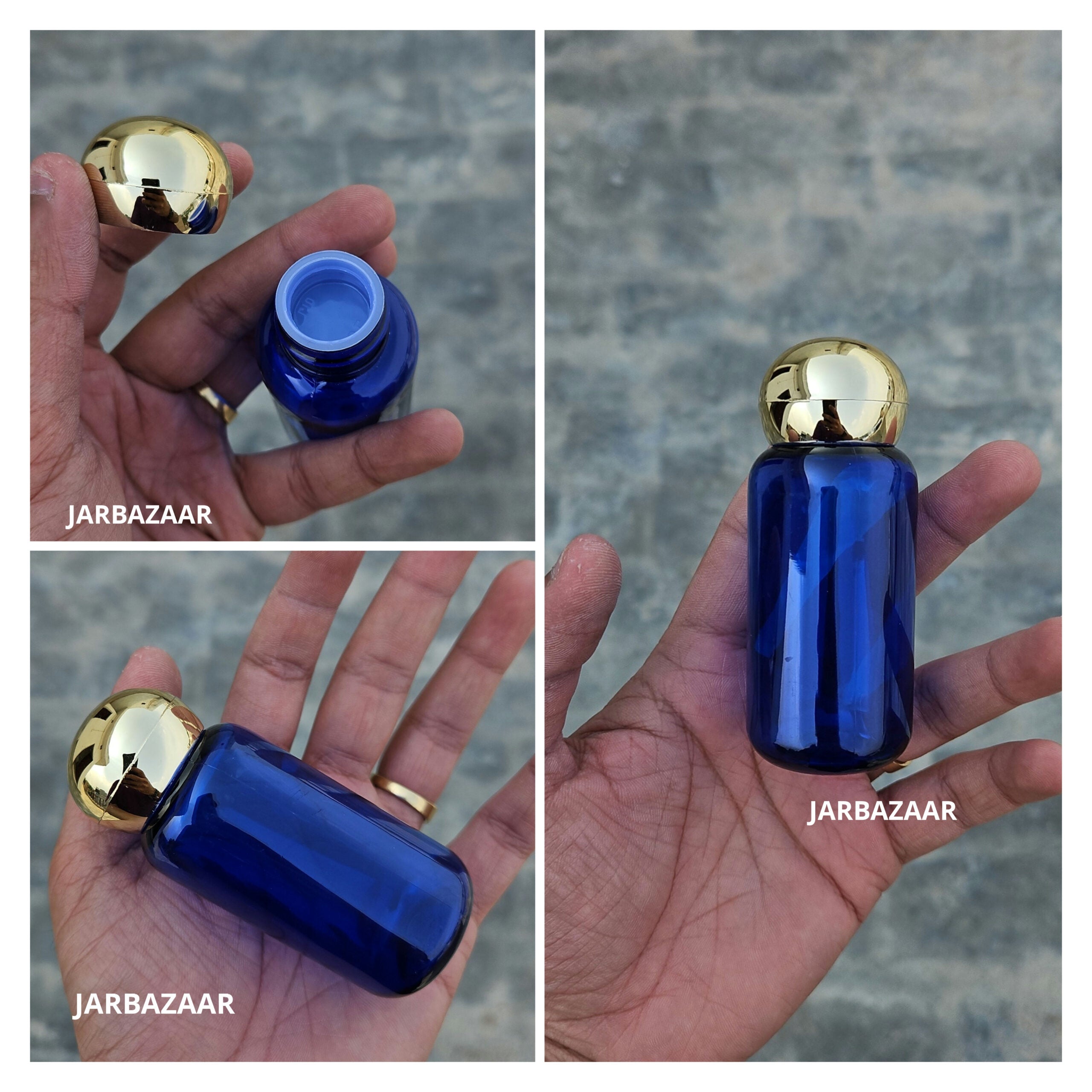 50 ML Boston Blue Bottle (Golden Dome Cap)