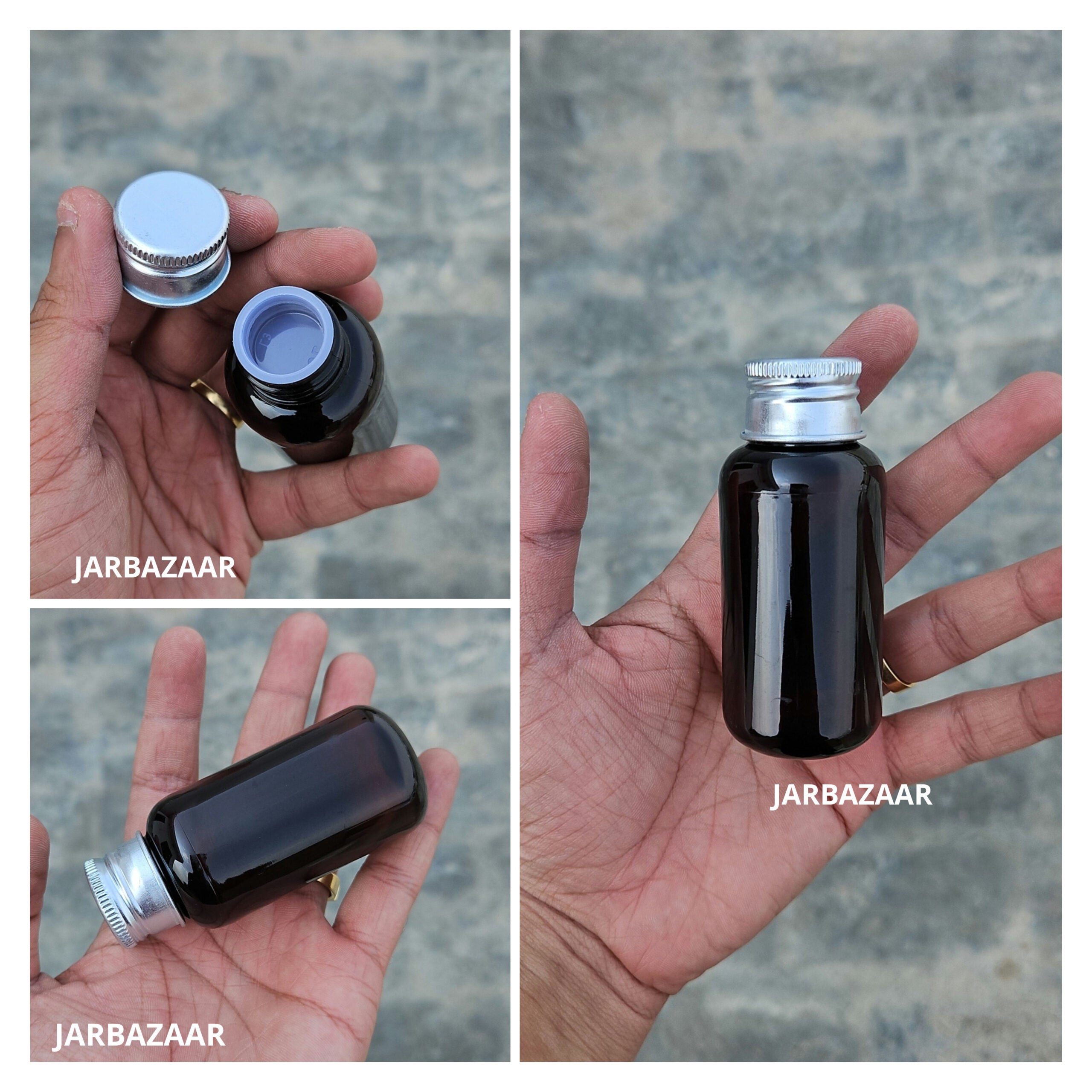 50 ML Boston Amber Bottle (With Aluminium Cap)