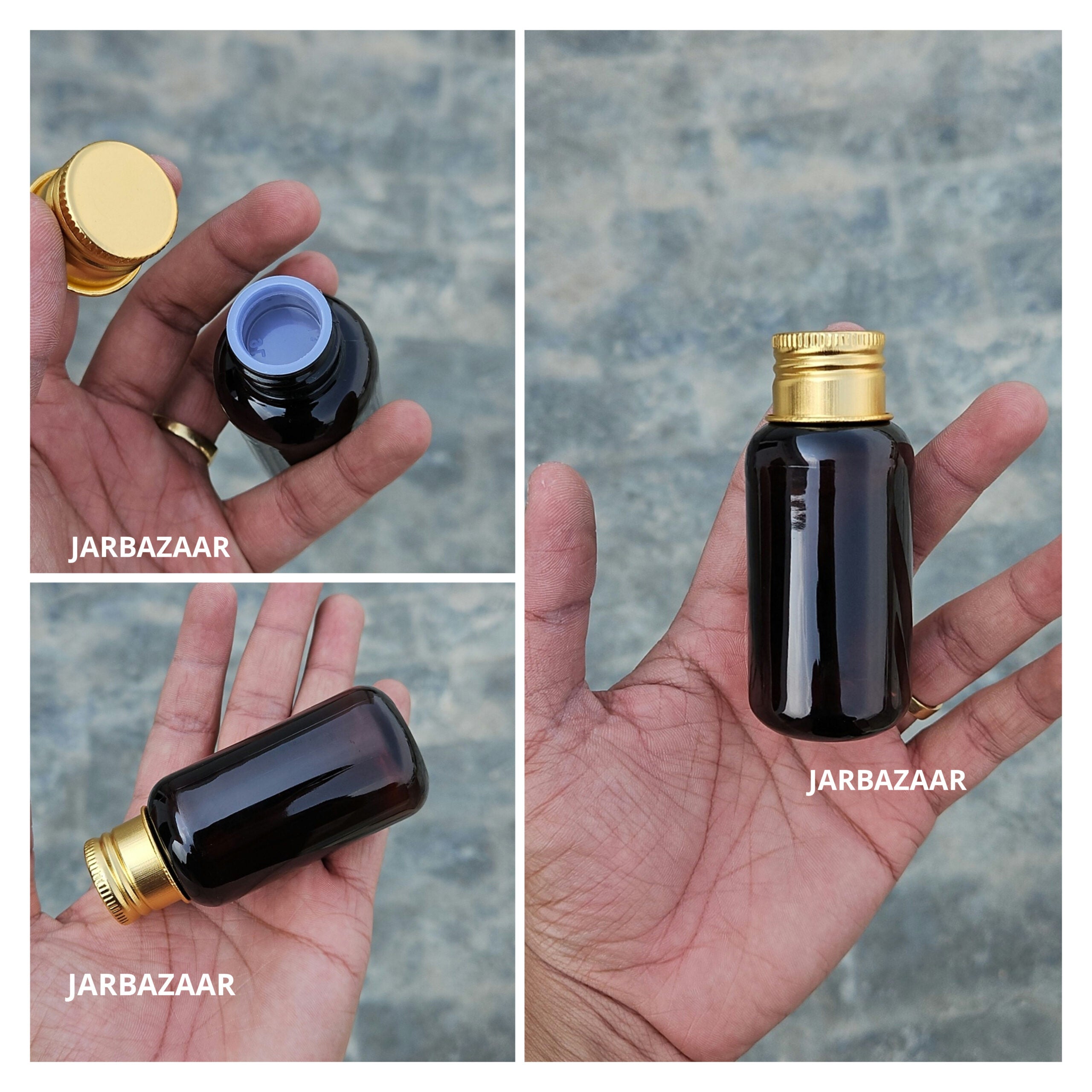 50 ML Boston Amber Bottle (With Aluminium Cap)