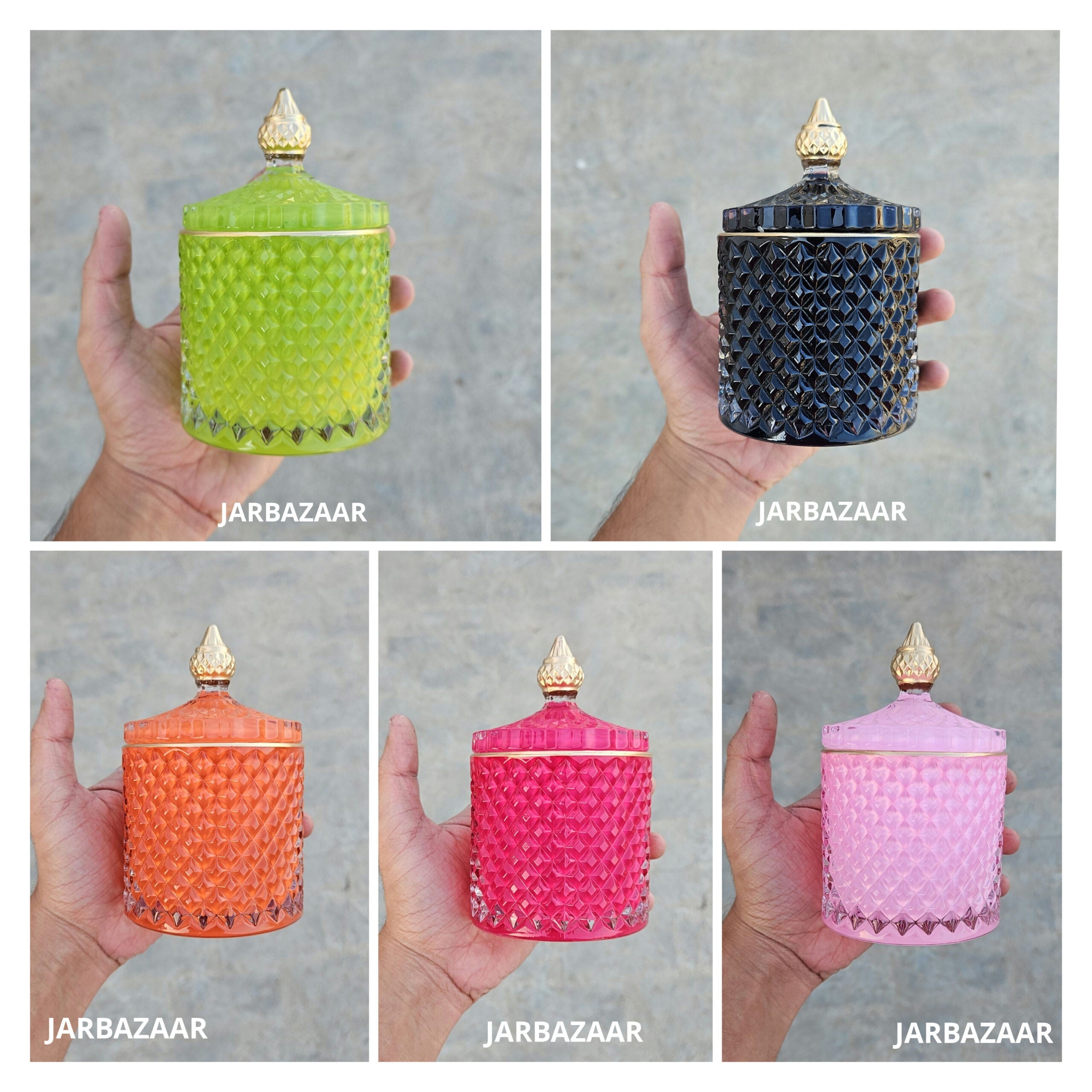 200 Gram Crystal Candle Jar