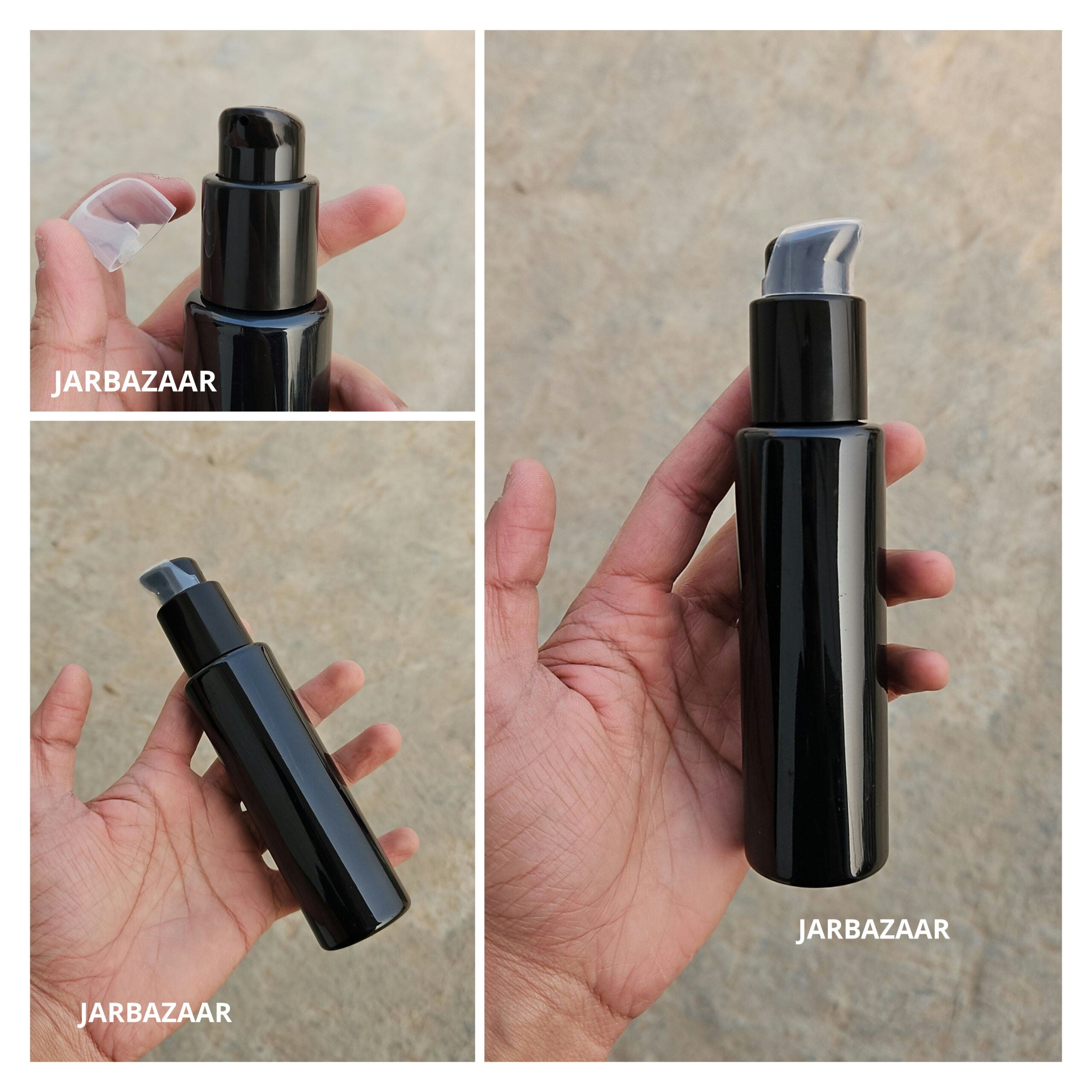 100 ML Black Pet Bottle (With Lotion Pump)