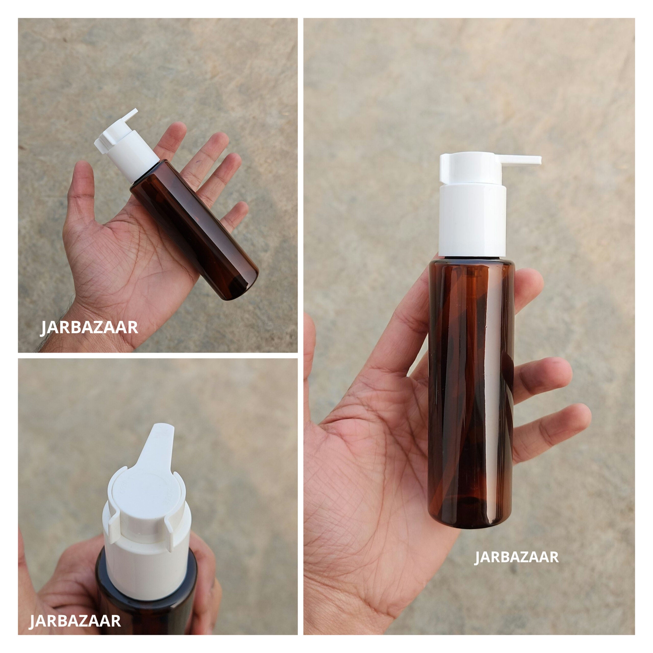 100 ML Amber Pet Bottle (With Beak Dispenser)