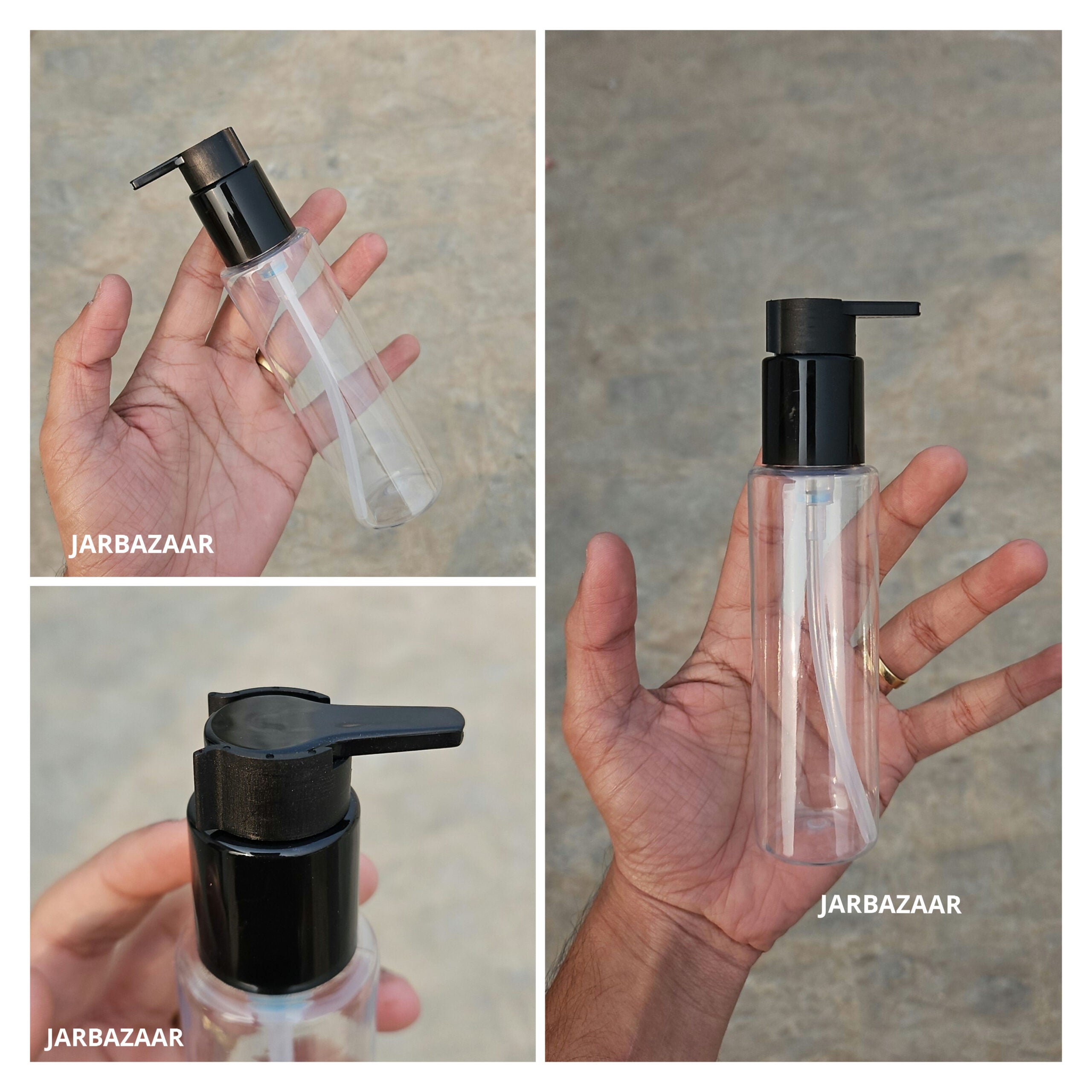 100 ML Transparent Pet Bottle (With Beak Dispenser)