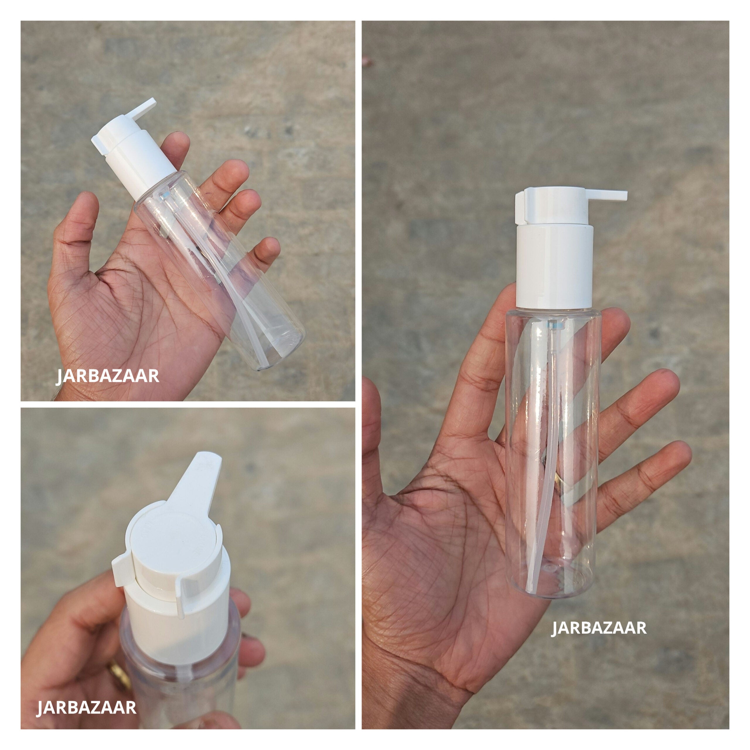 100 ML Transparent Pet Bottle (With Beak Dispenser)