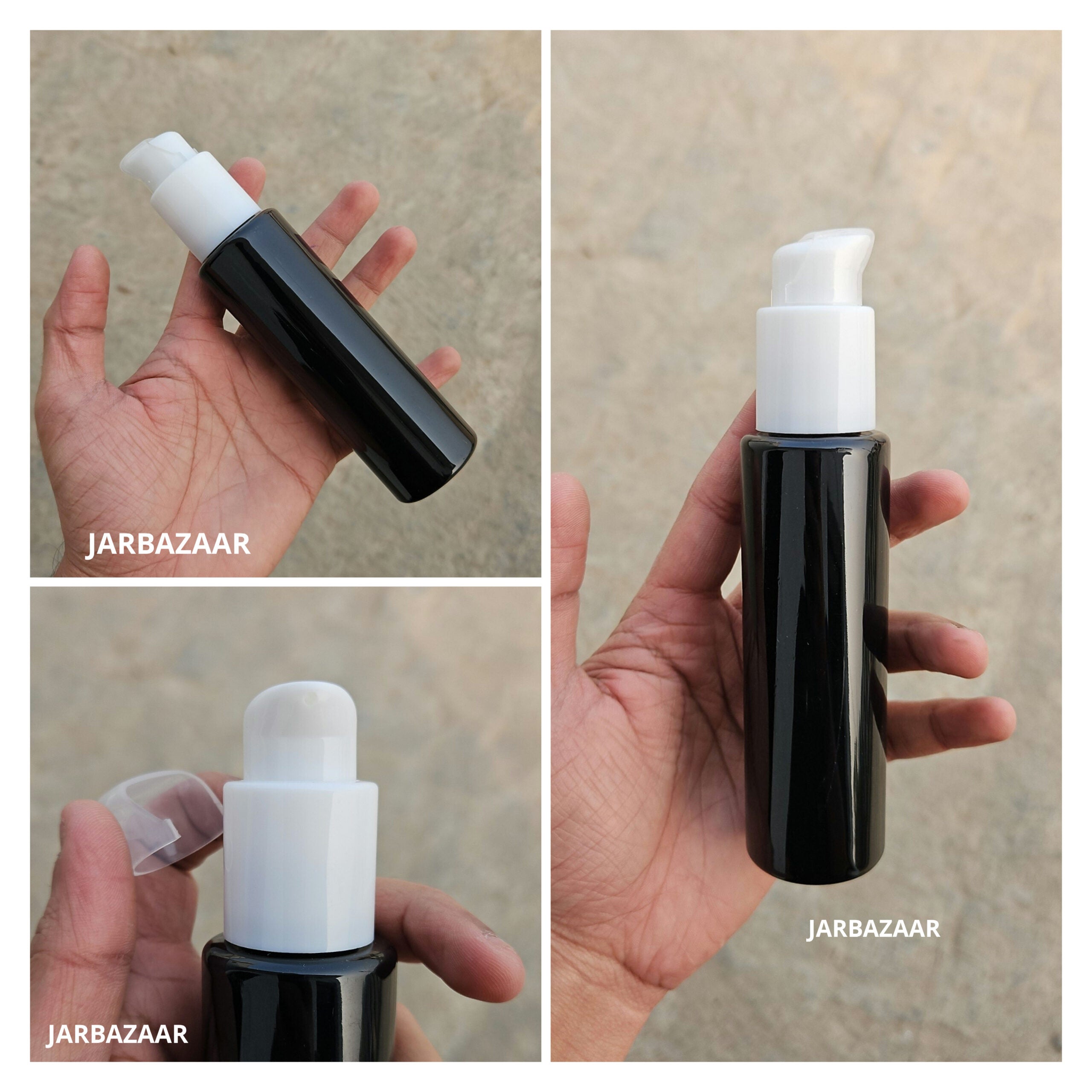 100 ML Black Pet Bottle (With Lotion Pump)