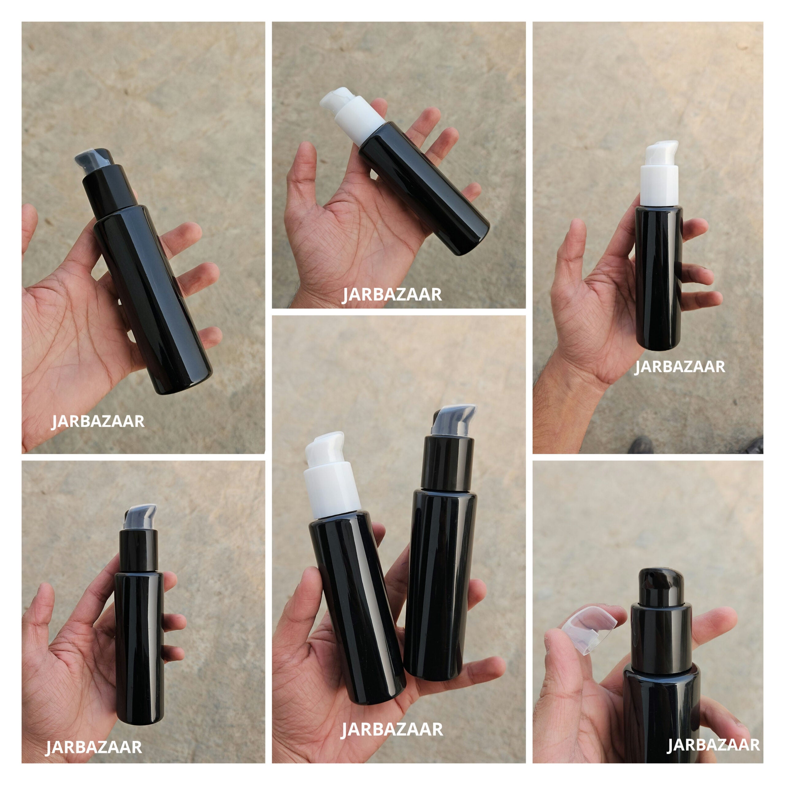 100 ML Black Pet Bottle (With Lotion Pump)