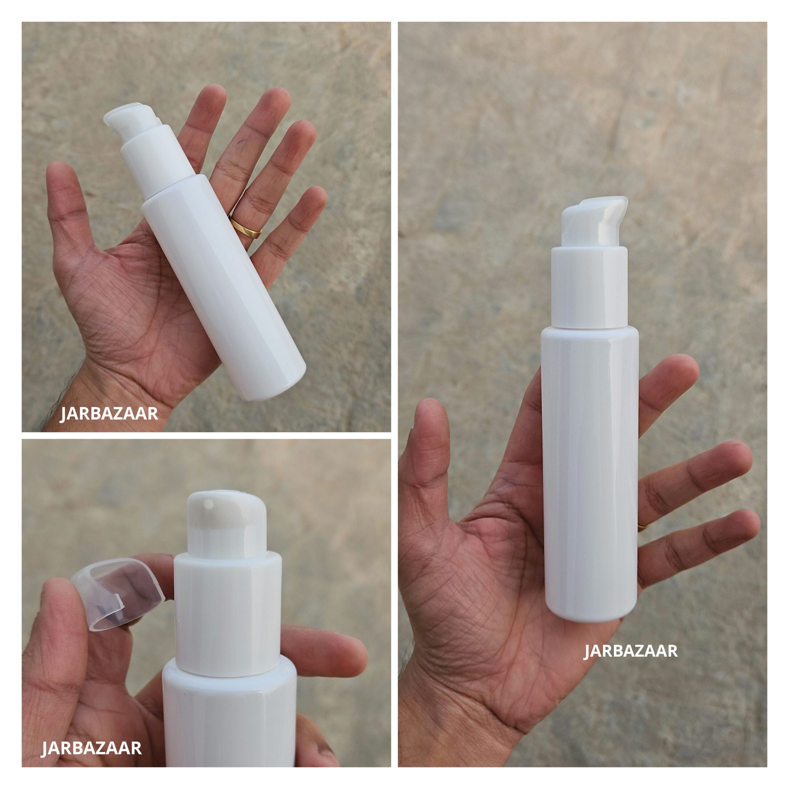 100 ML White Pet Bottle (With Lotion Pump)