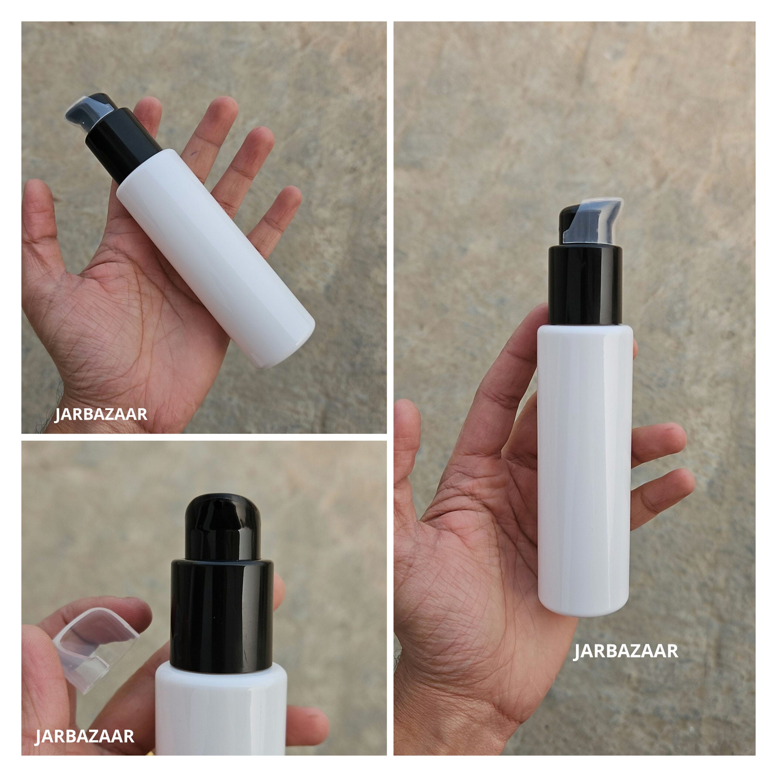 100 ML White Pet Bottle (With Lotion Pump)