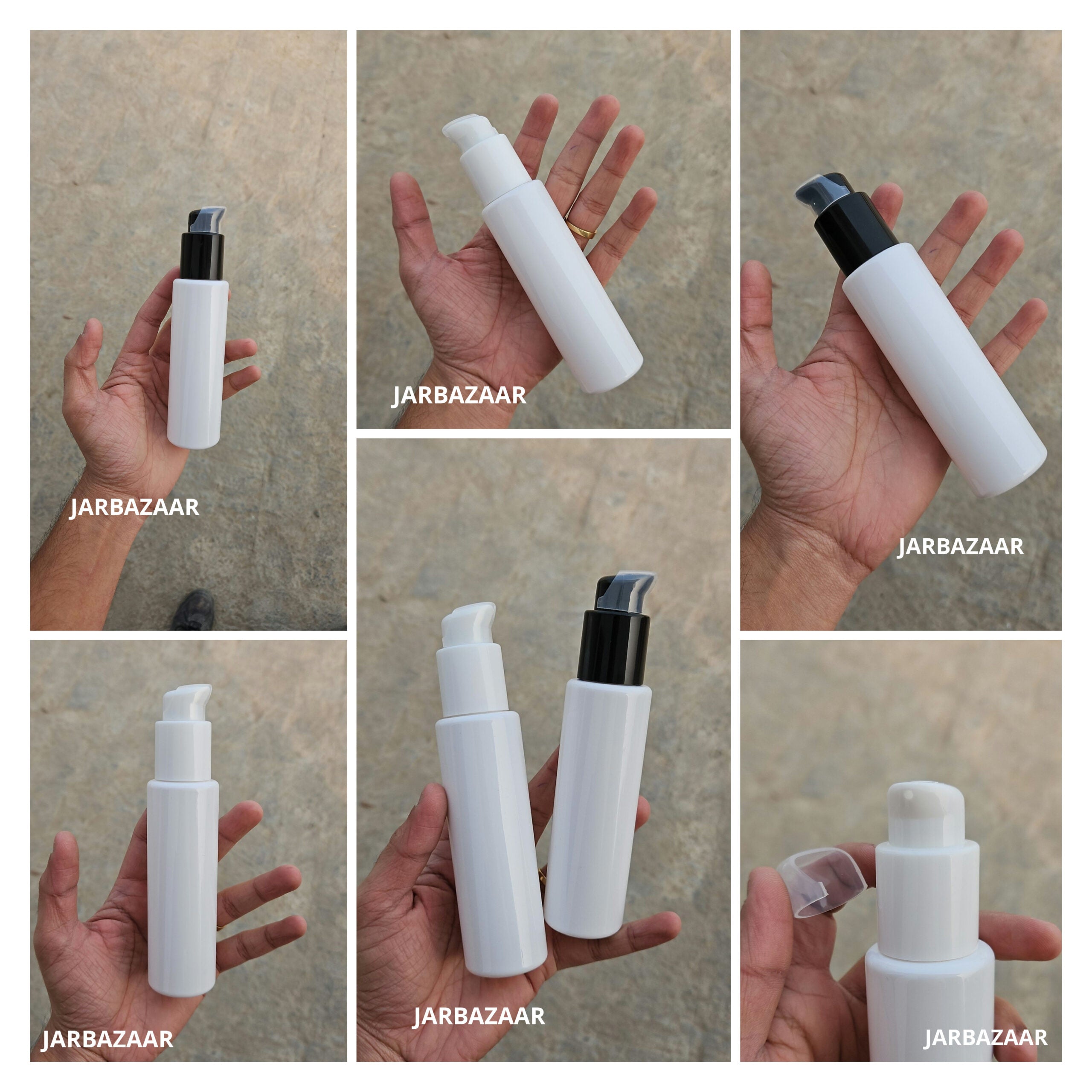 100 ML White Pet Bottle (With Lotion Pump)