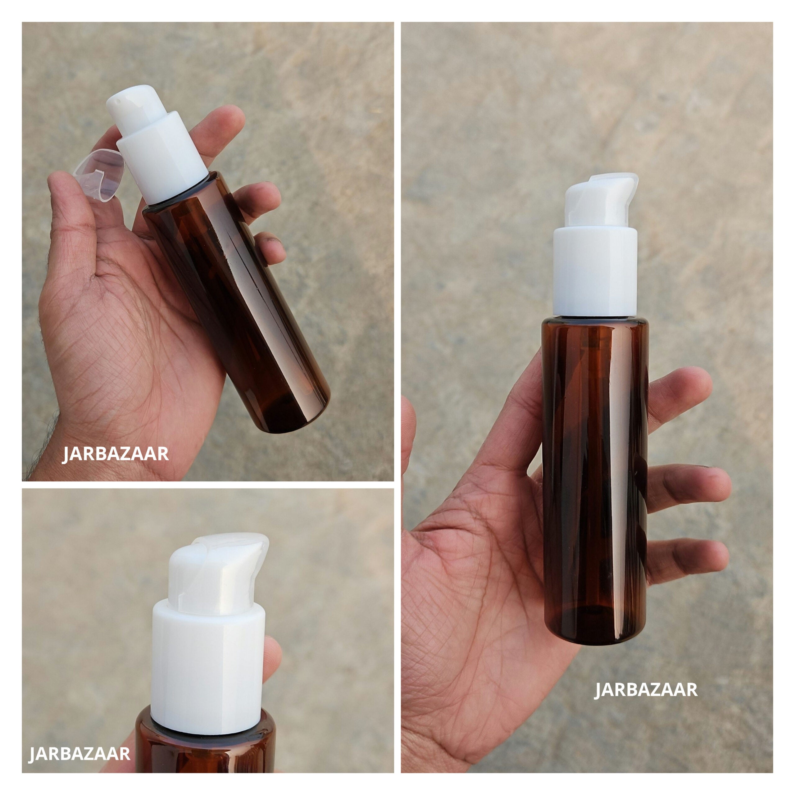 100 ML Amber Pet Bottle (With Lotion Pump)