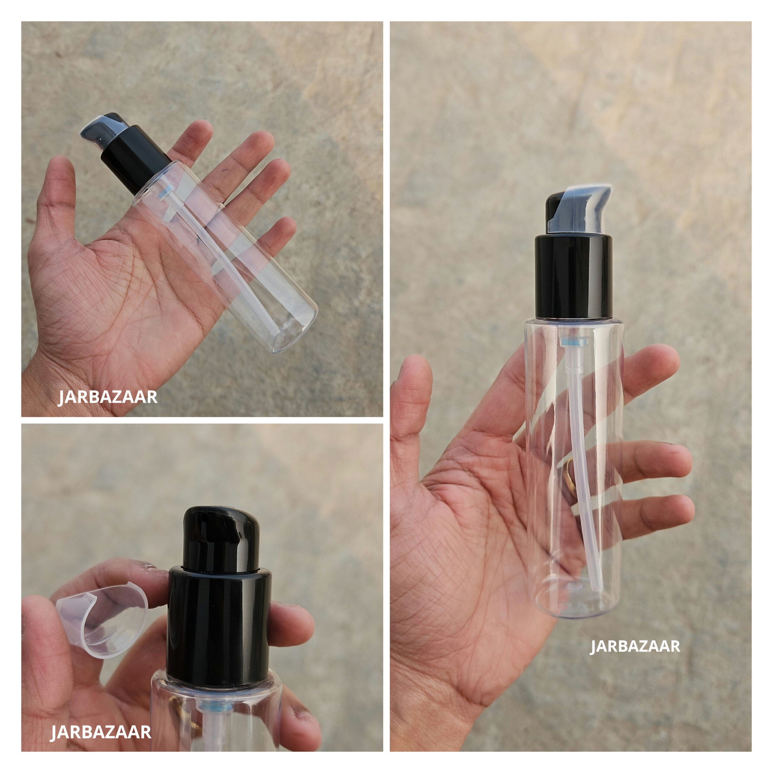 100 ML Transparent Pet Bottle (With Lotion Pump)