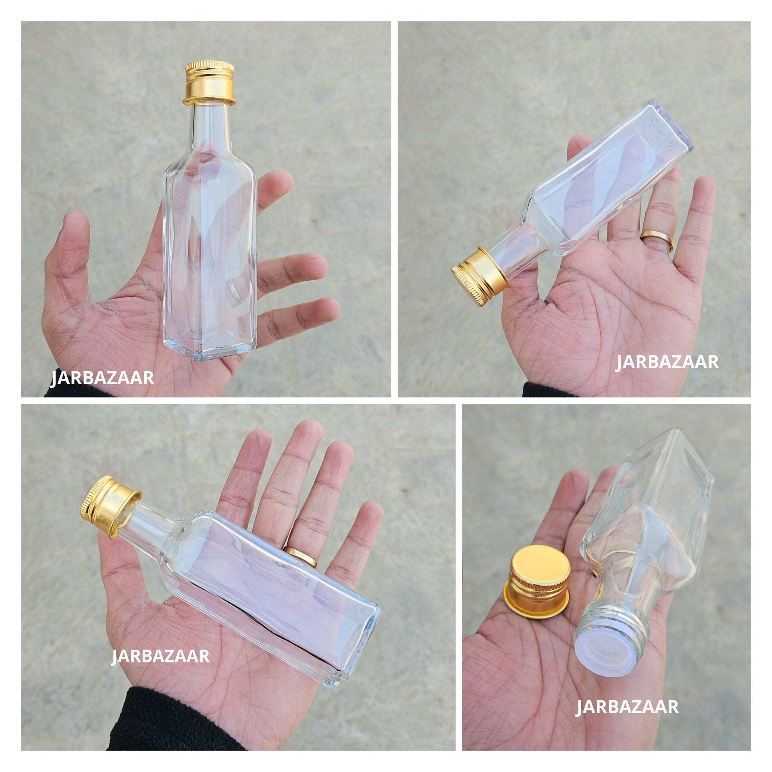 100 ML Square Glass Oil Bottle