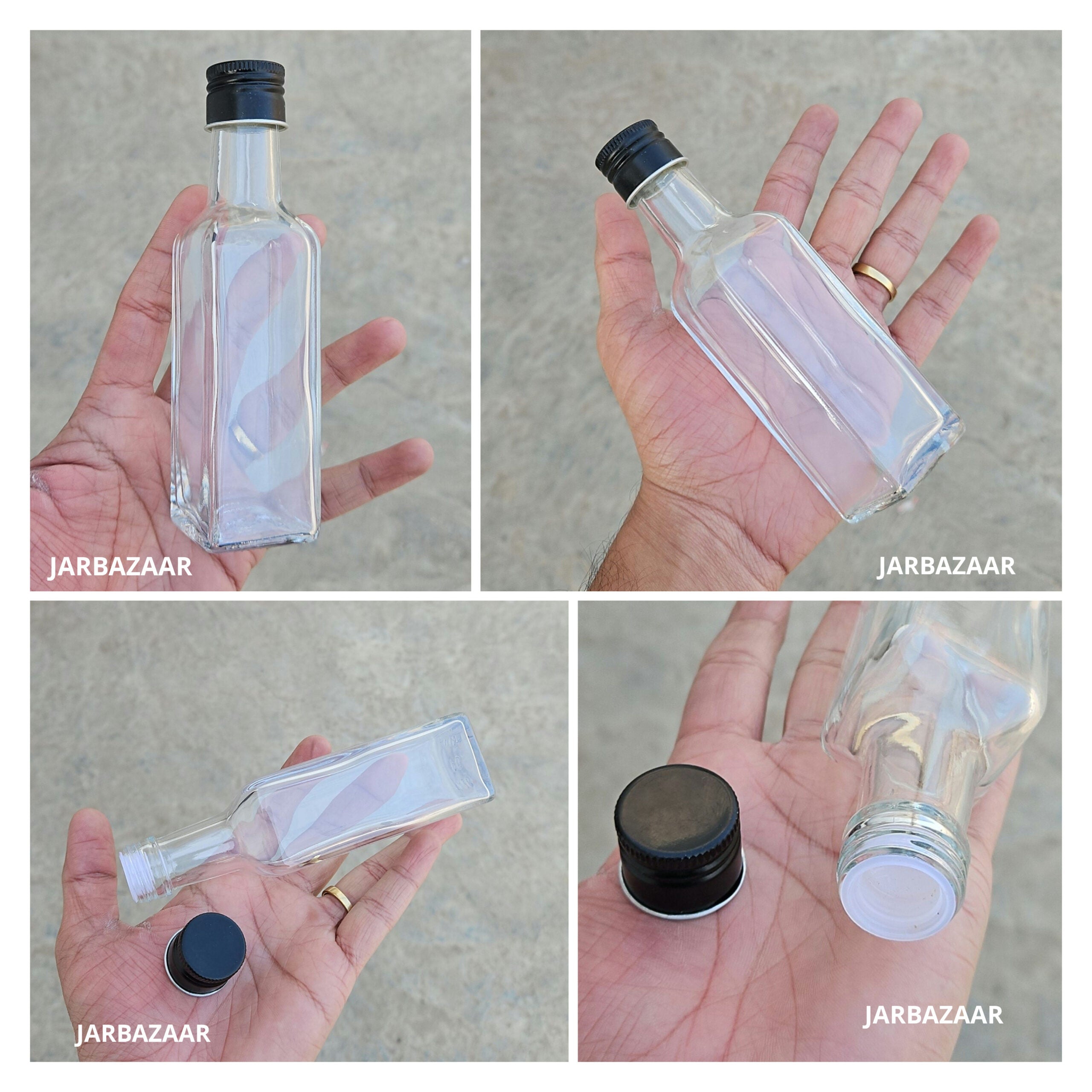 100 ML Square Glass Oil Bottle