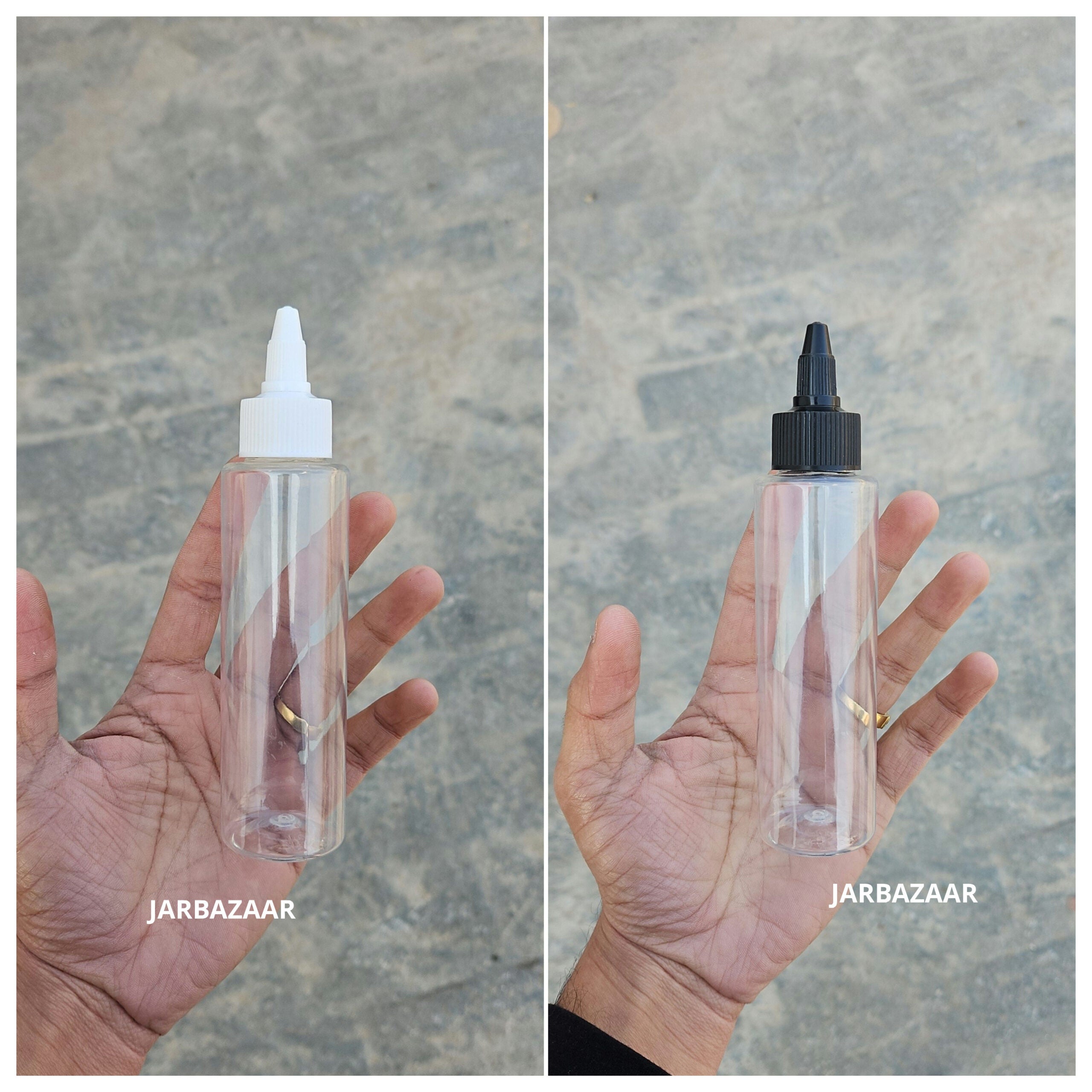 100 ML Sleek Transparent Bottle ( With Oil Nozzel Caps )
