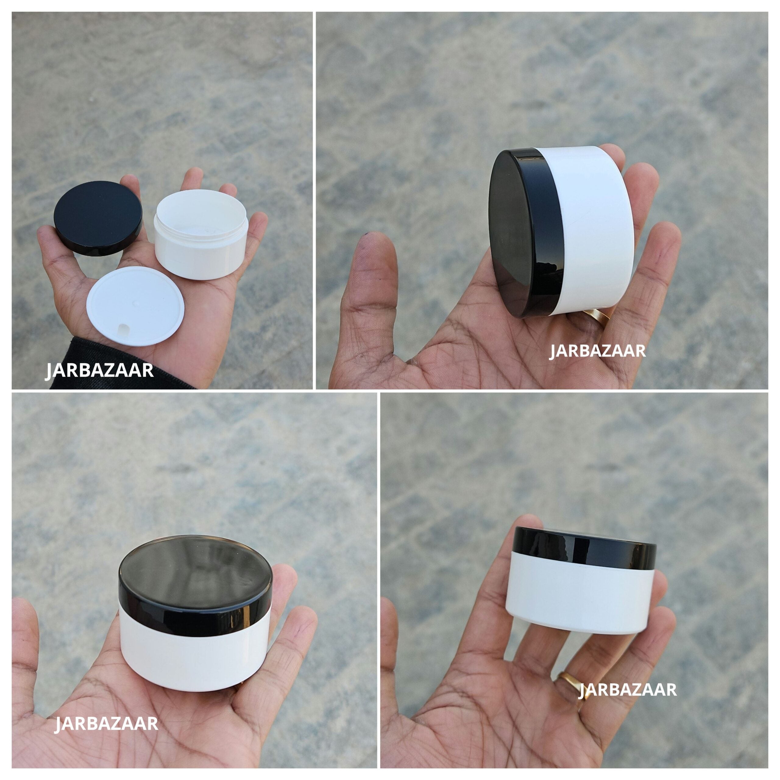 50 Gram White Plastic Jar