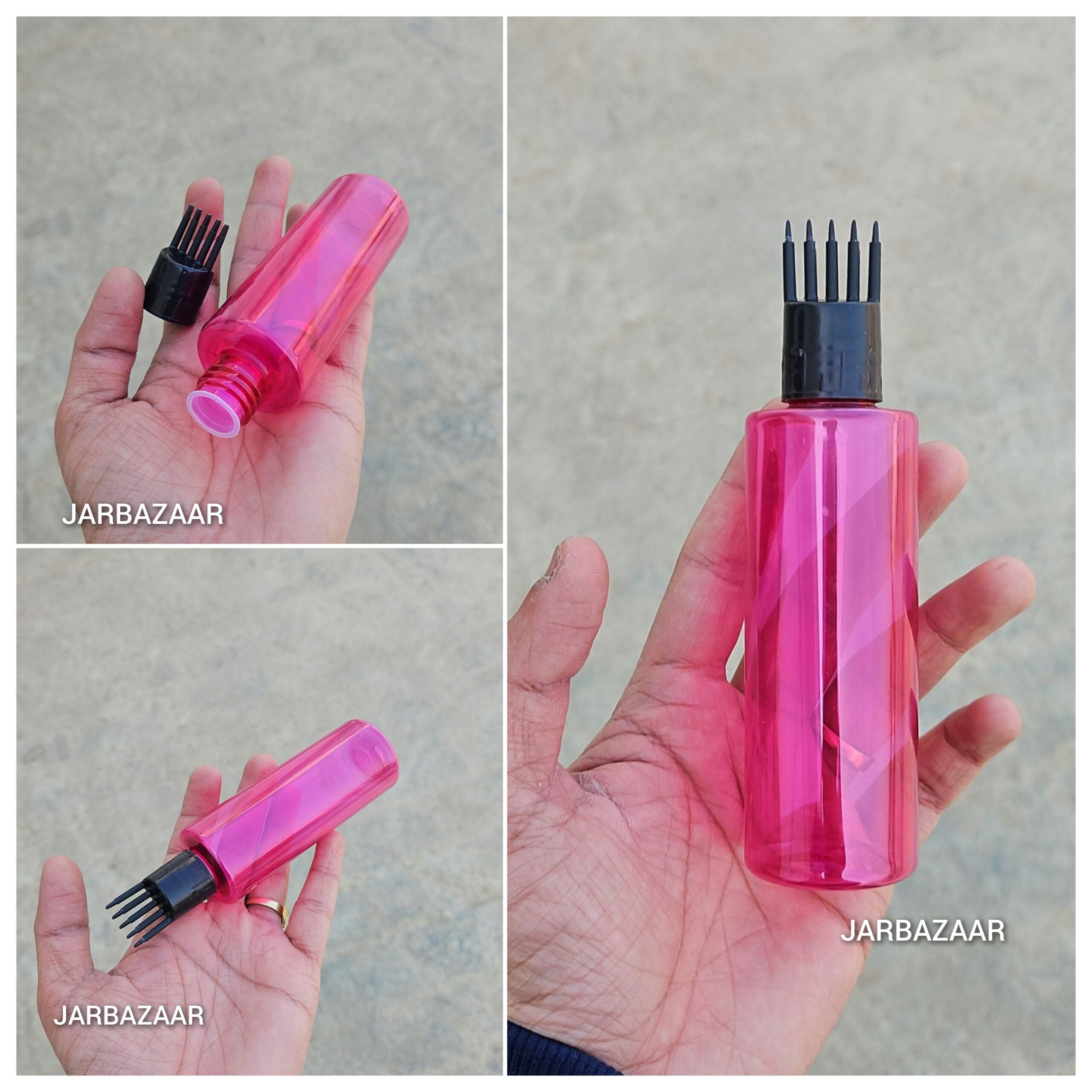 100 ML GLI Pink Pet Bottle (With Comb Cap)
