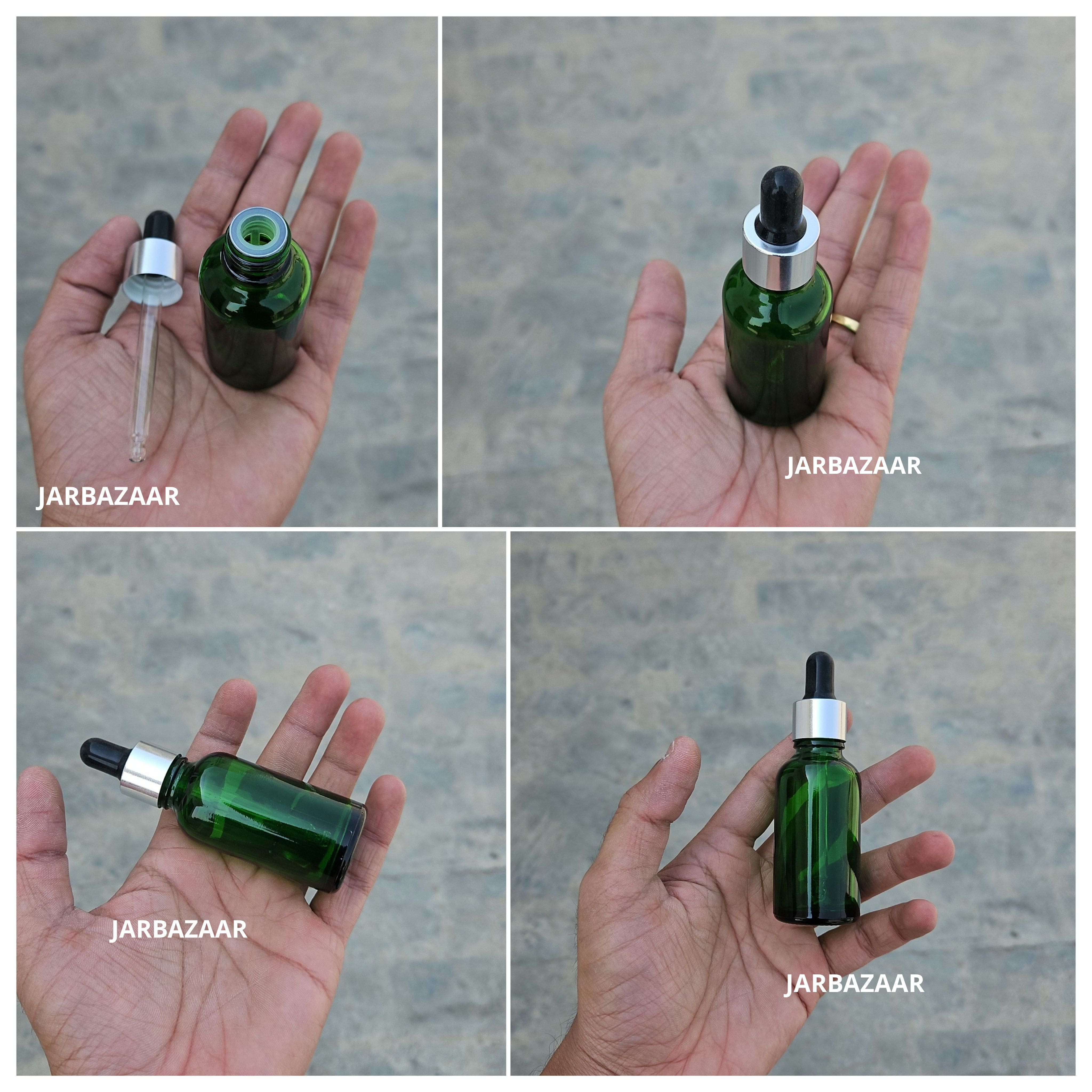 30 ML Green Glass Dropper Bottles