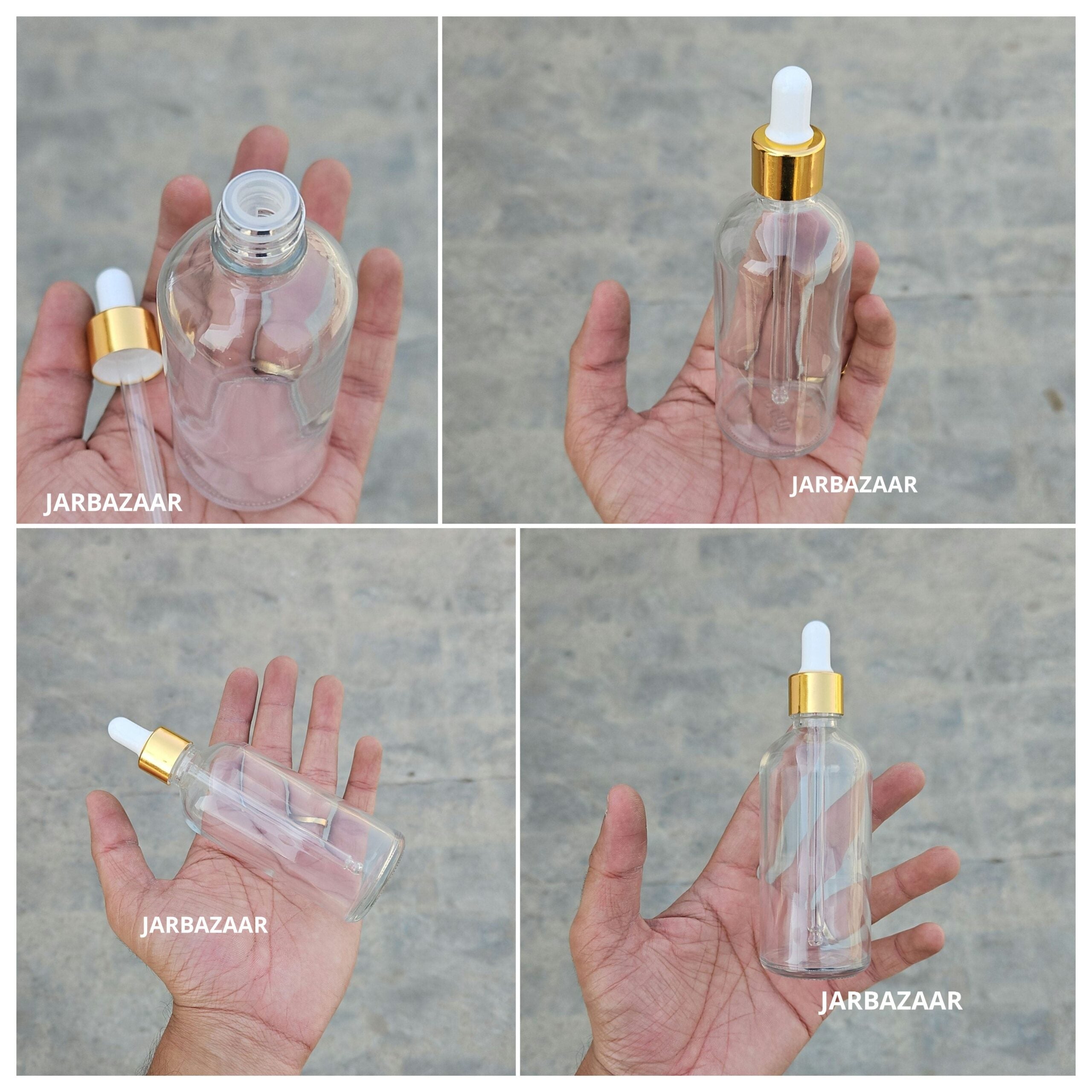 100 ML Transparent Dropper Bottle
