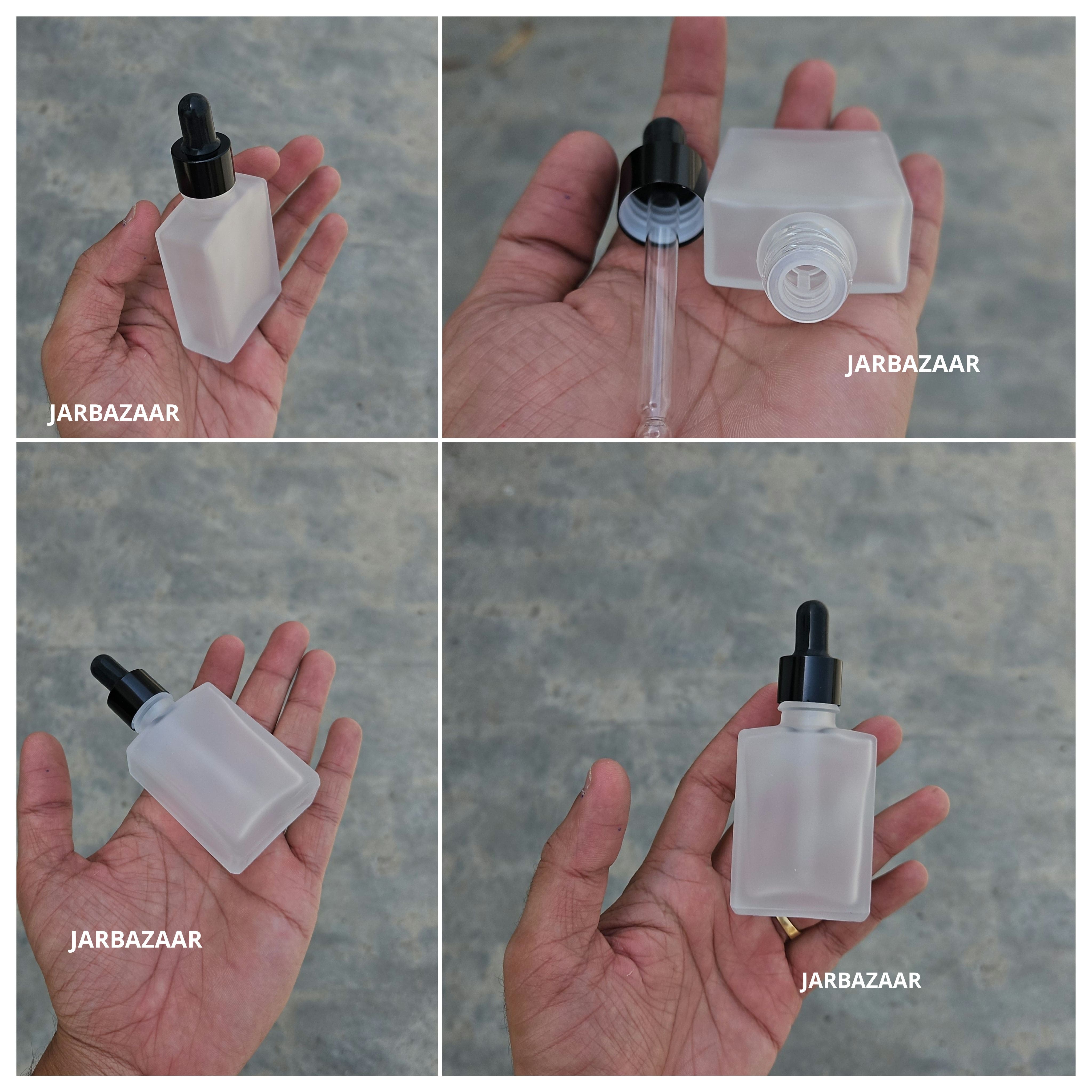 30 ML Rectangle Frosted Dropper Bottle
