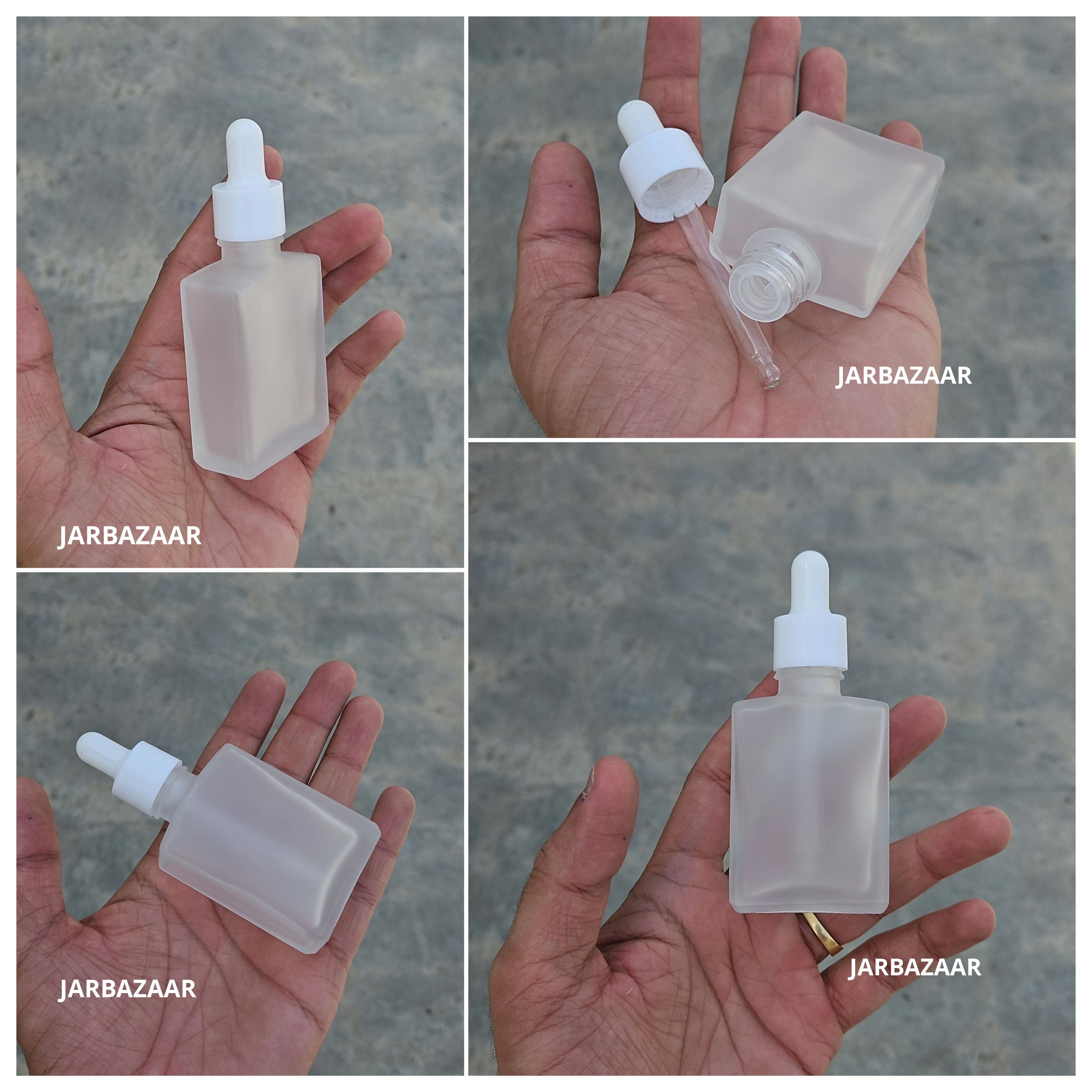 30 ML Rectangle Frosted Dropper Bottle