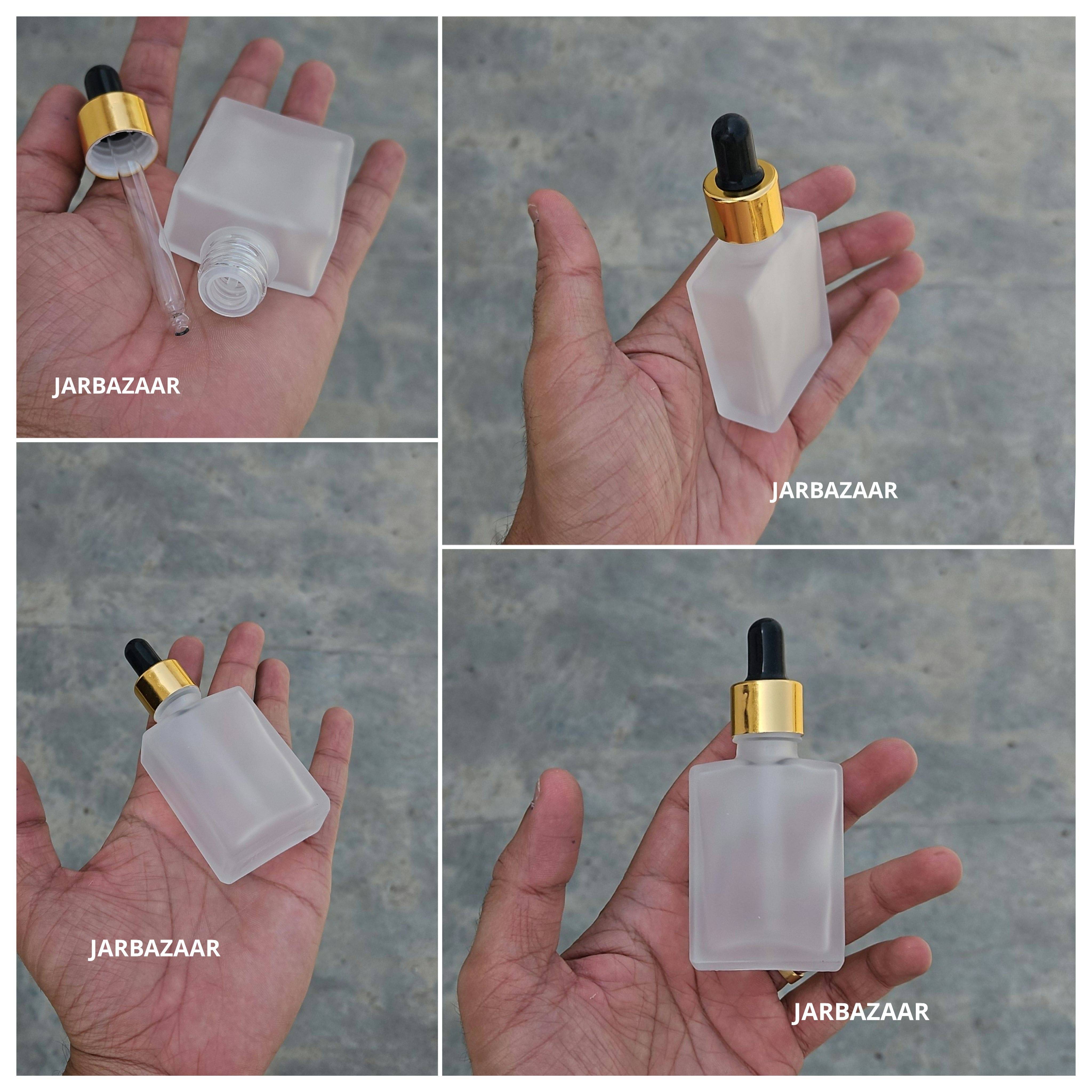 30 ML Rectangle Frosted Dropper Bottle