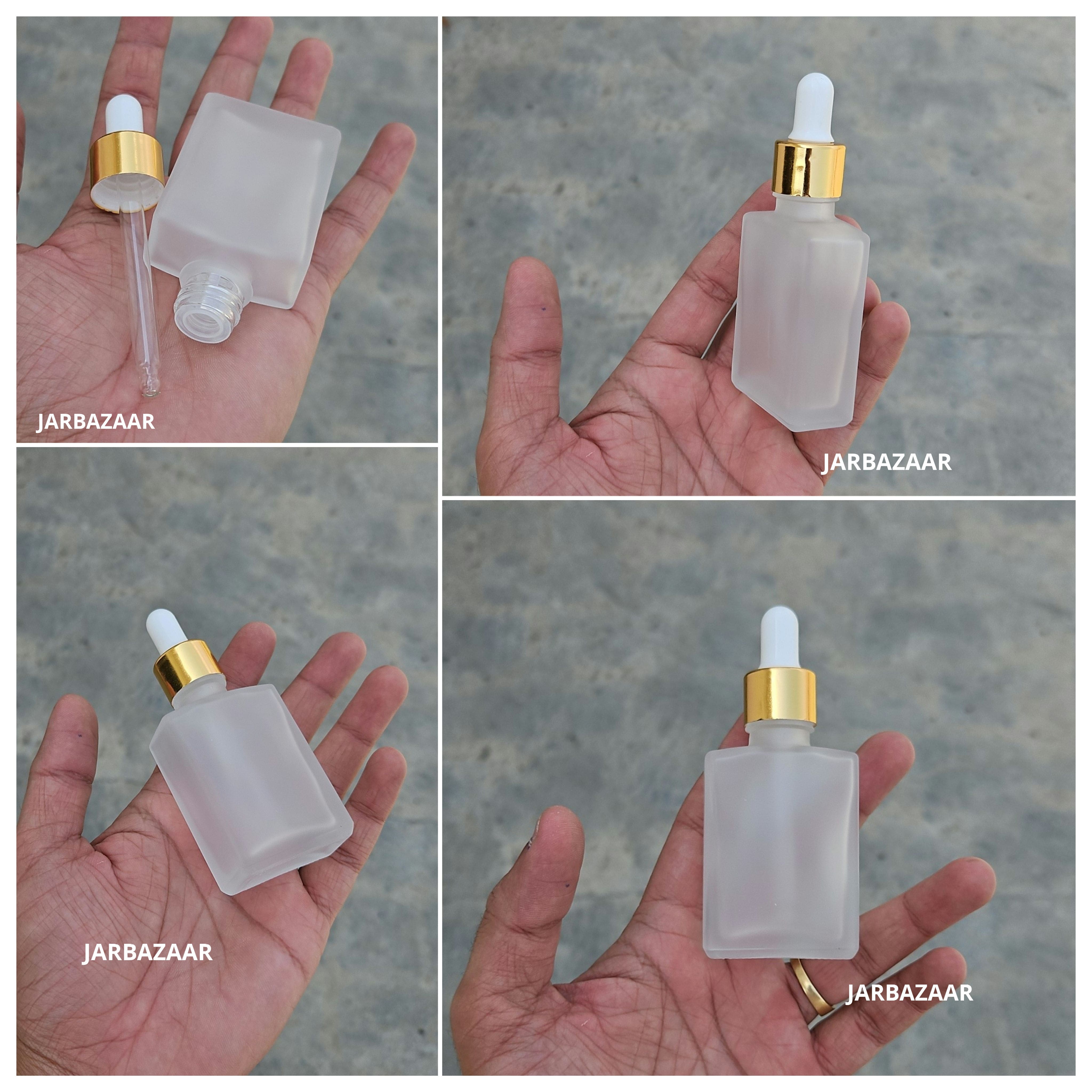 30 ML Rectangle Frosted Dropper Bottle
