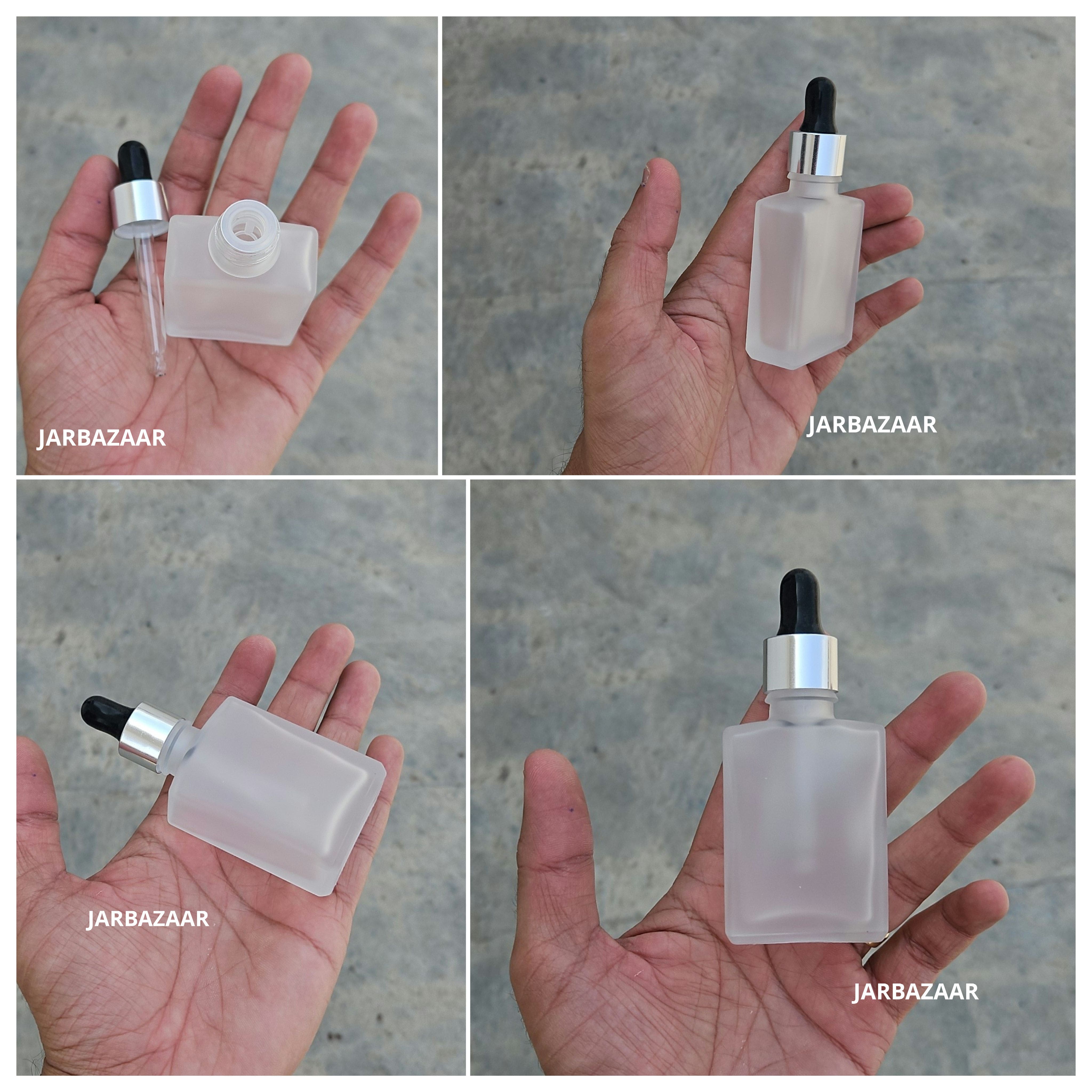30 ML Rectangle Frosted Dropper Bottle