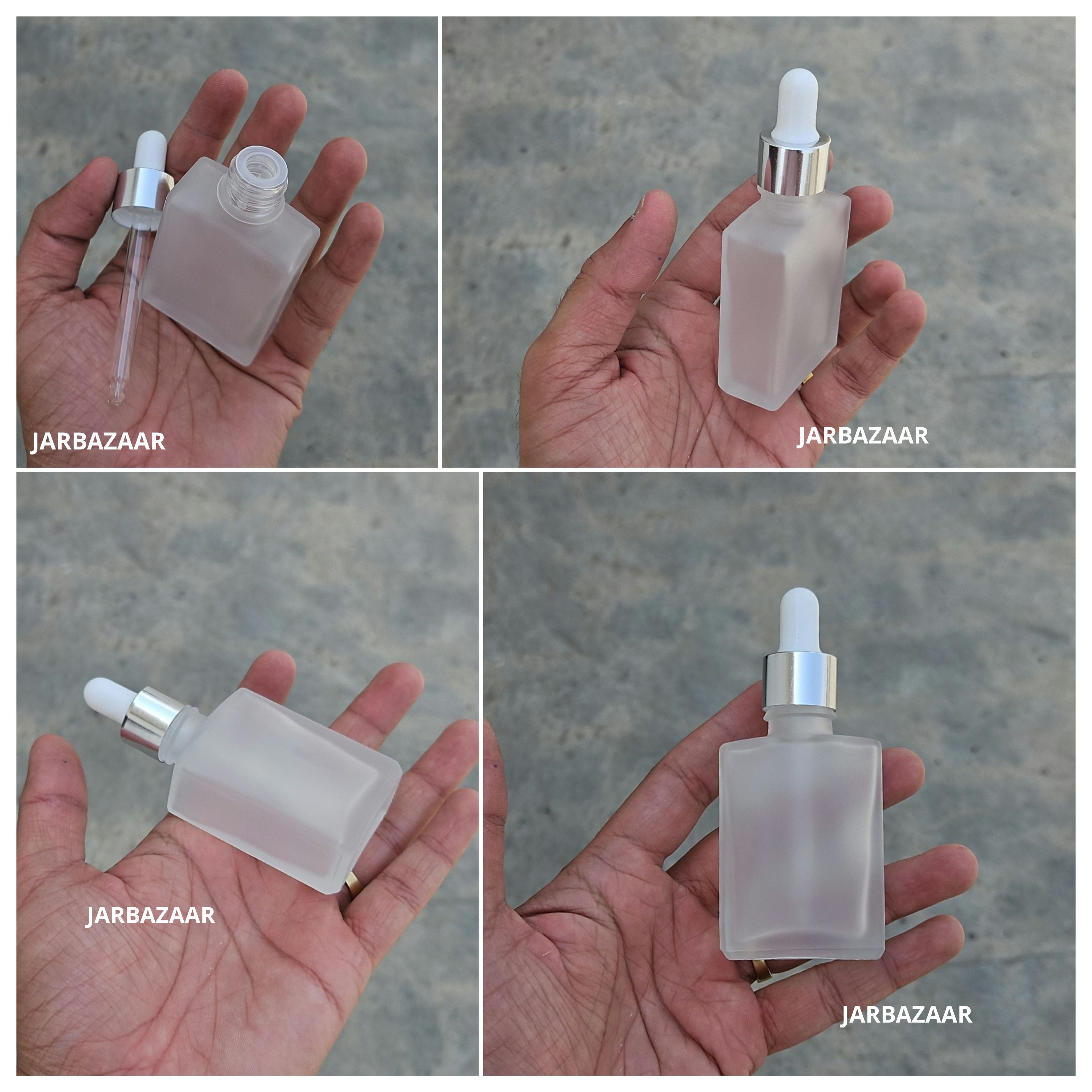 30 ML Rectangle Frosted Dropper Bottle