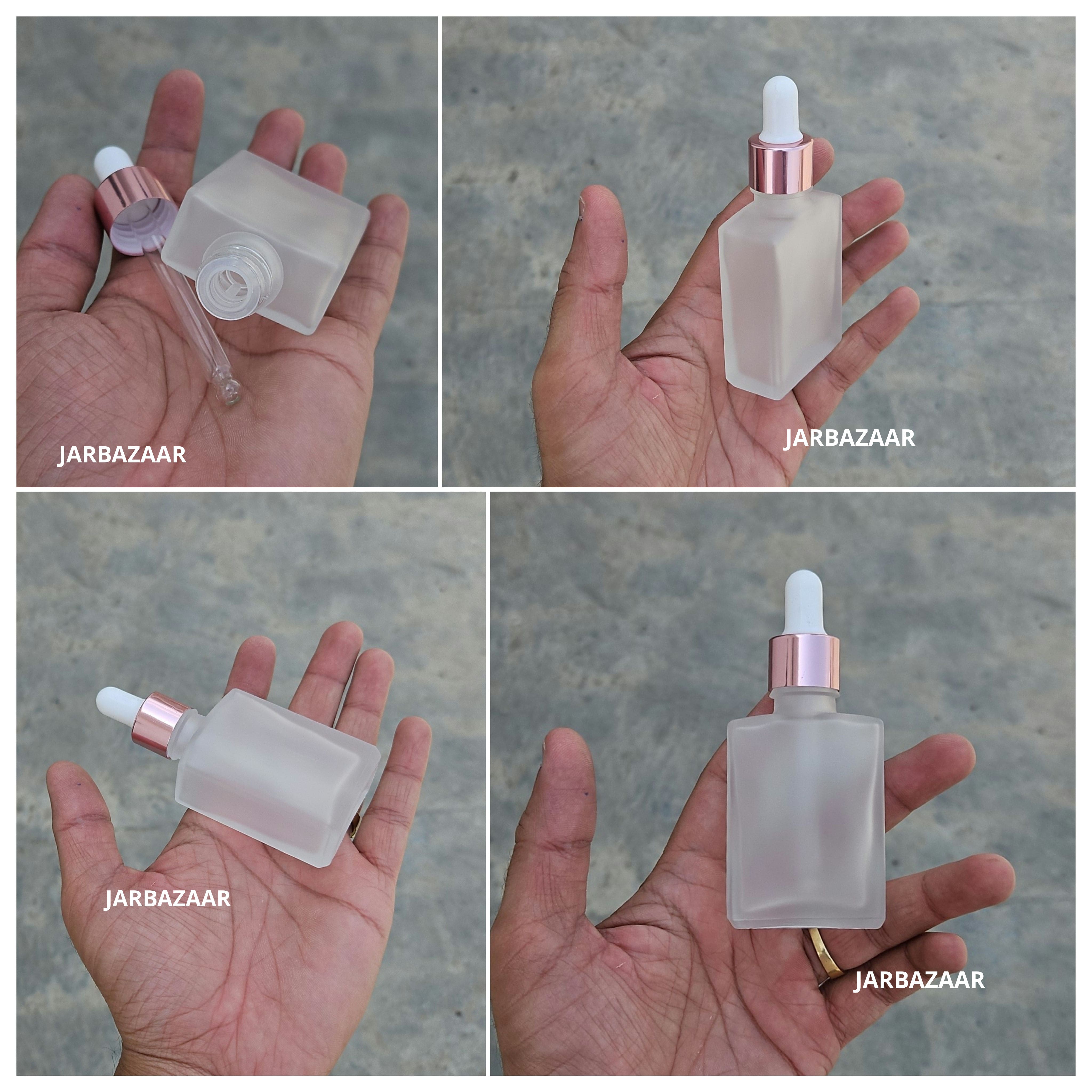 30 ML Rectangle Frosted Dropper Bottle