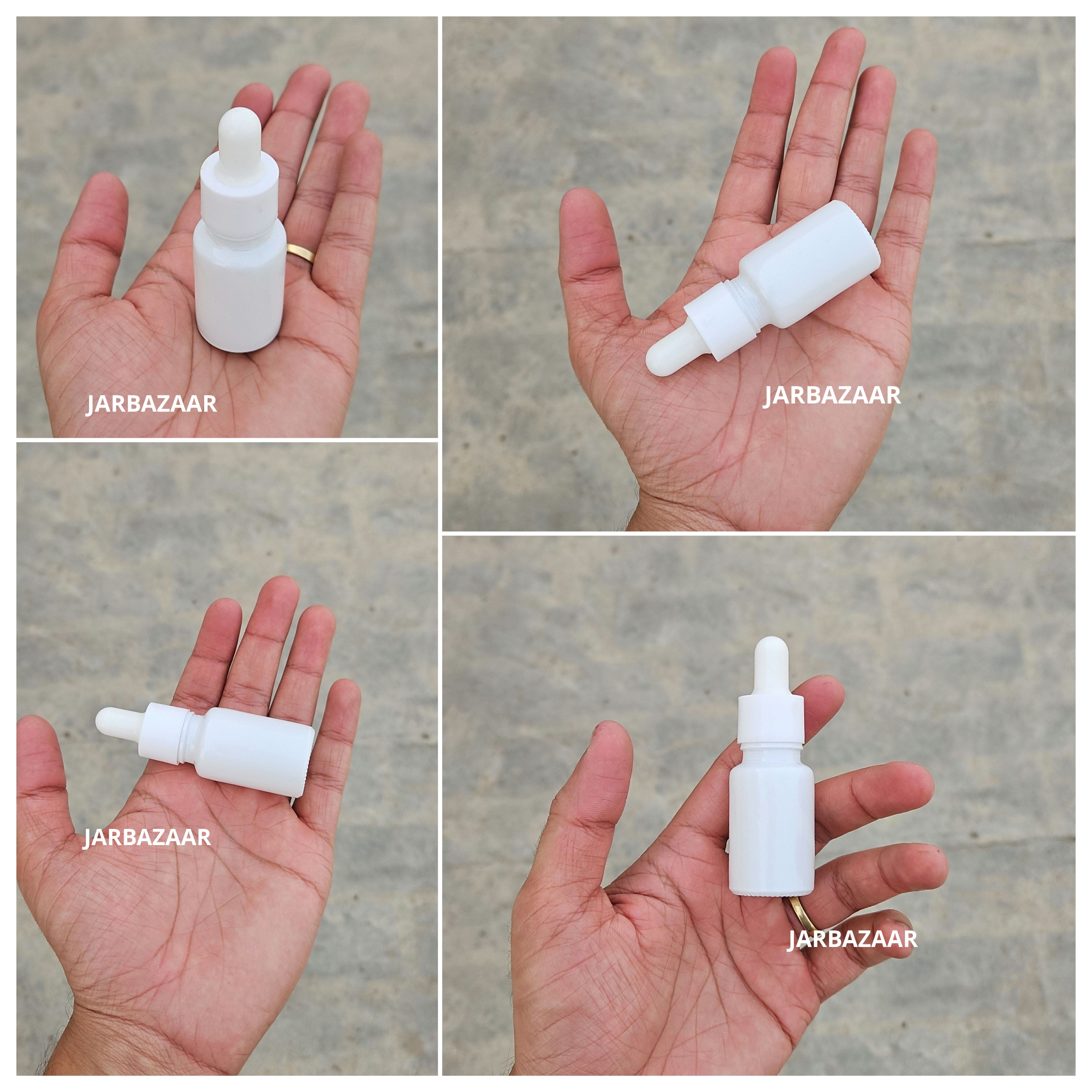 10 ML White Glass Dropper Bottle