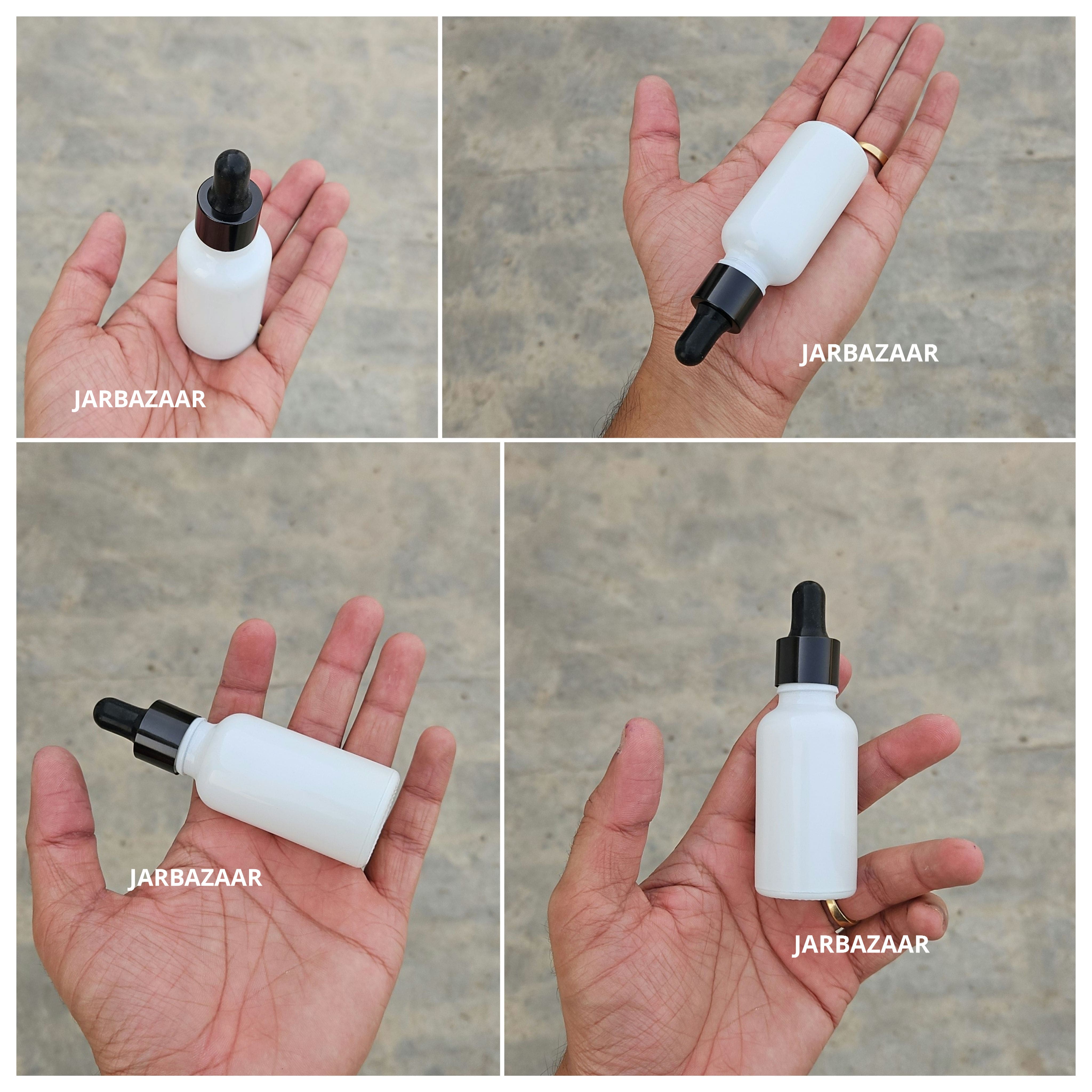 30 ML White Glass Dropper Bottle