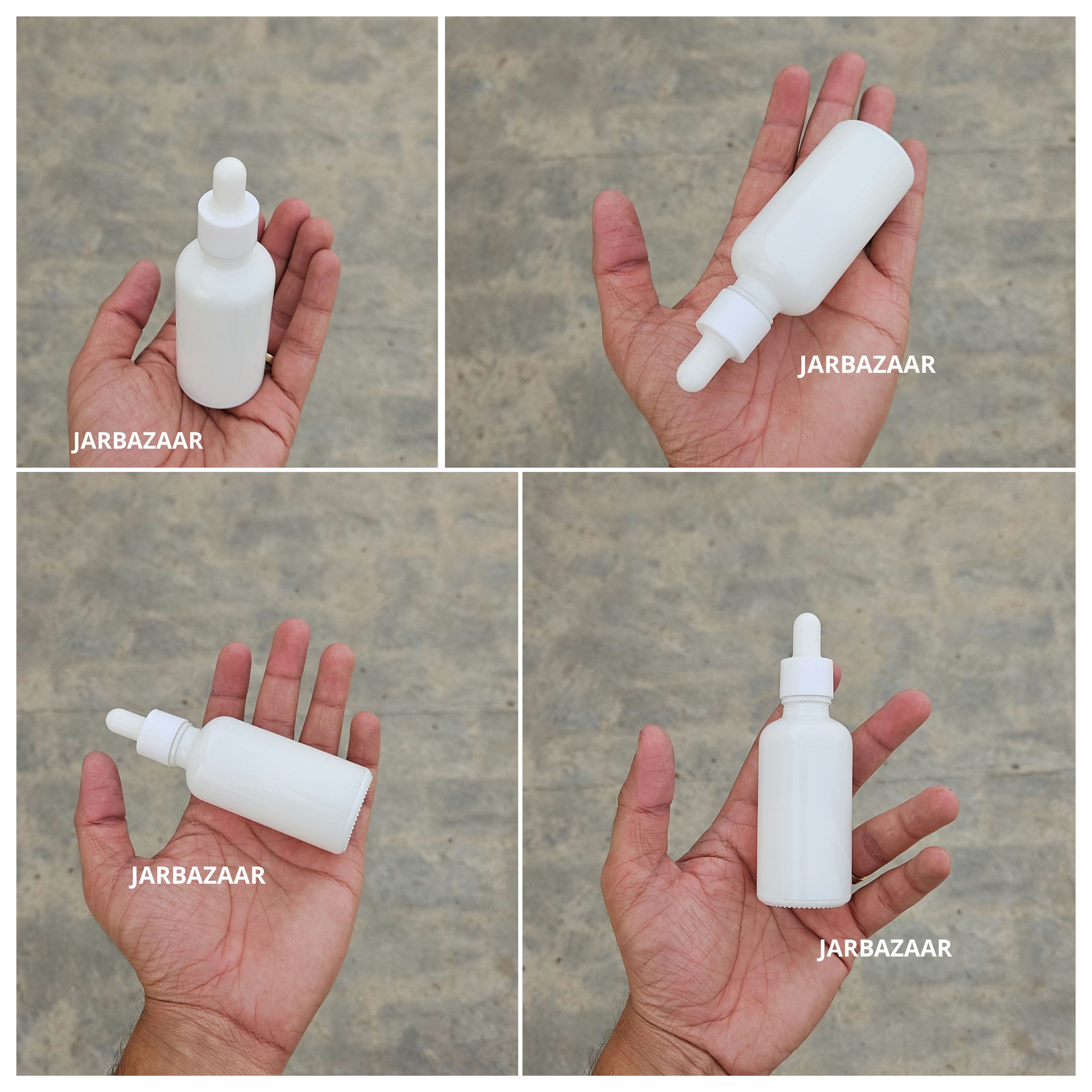 30 ML White Glass Dropper Bottle